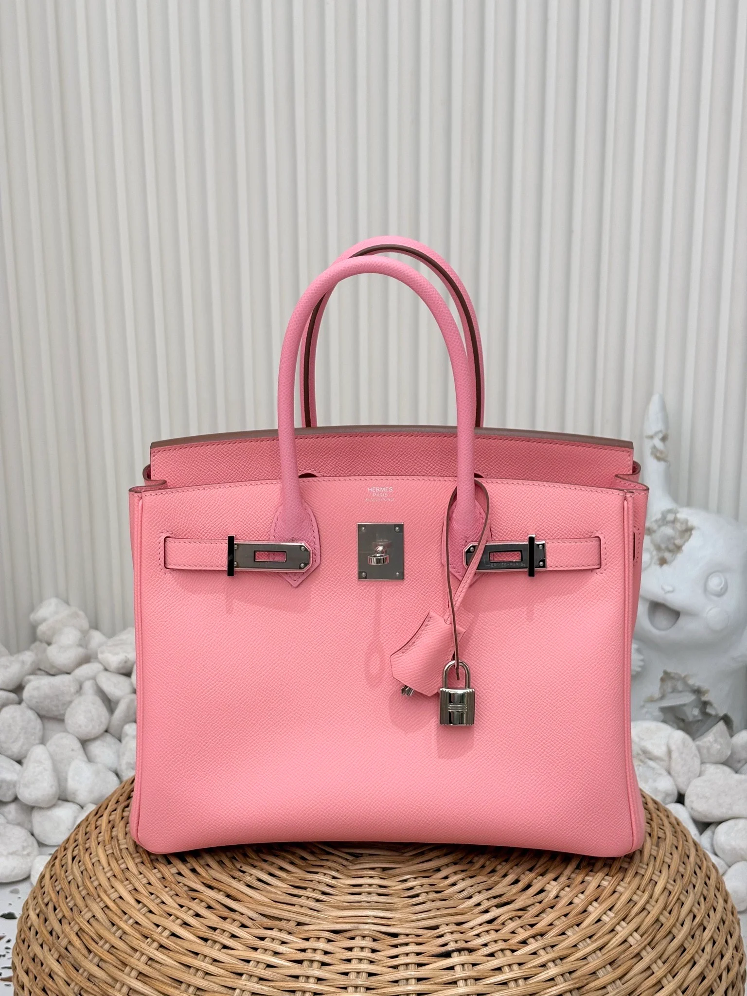 Birkin30｜1Q奶昔粉 Epsom皮 银扣 Z刻
