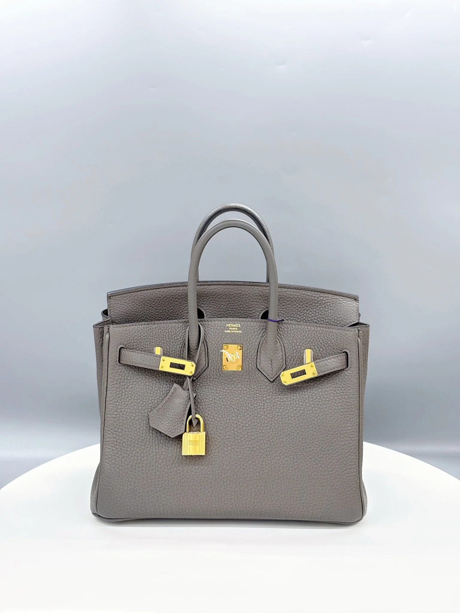Birkin 25｜8F Etain 锡器灰，金扣，Togo 牛皮，U 刻