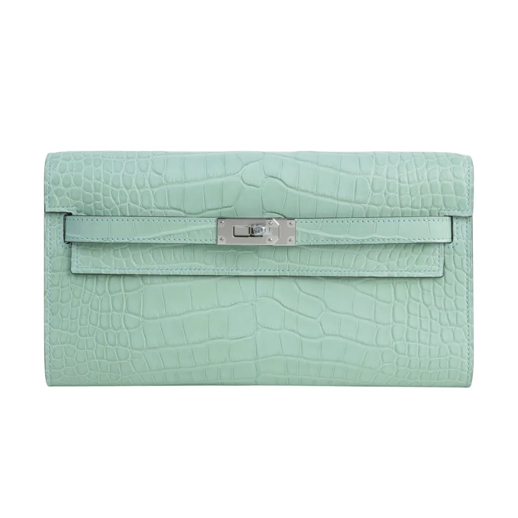 Kelly To Go Wallet Vert d’Eau (6U)