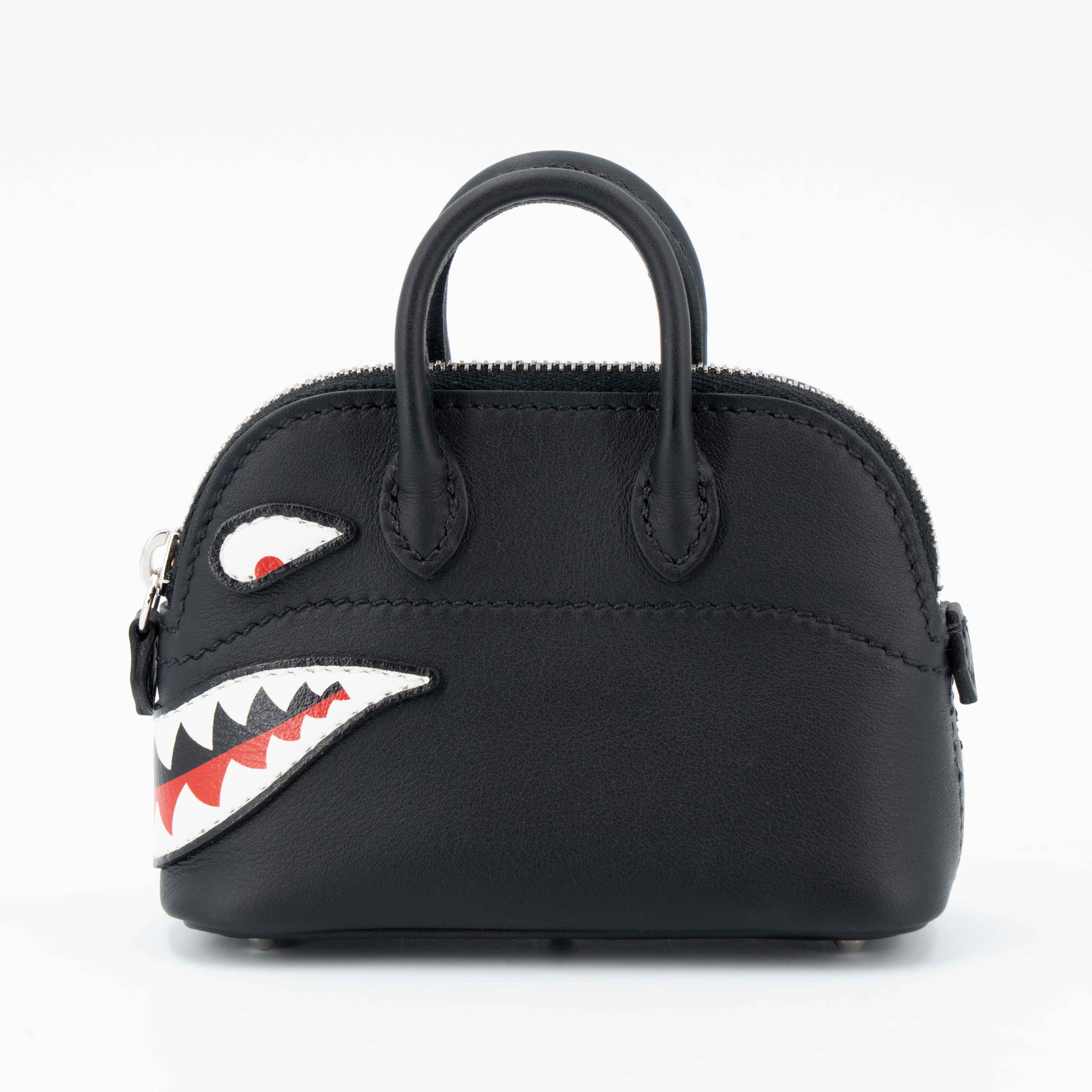 ランク N 新品 HERMÈS エルメス ボリード シャーク チャーム ブラック