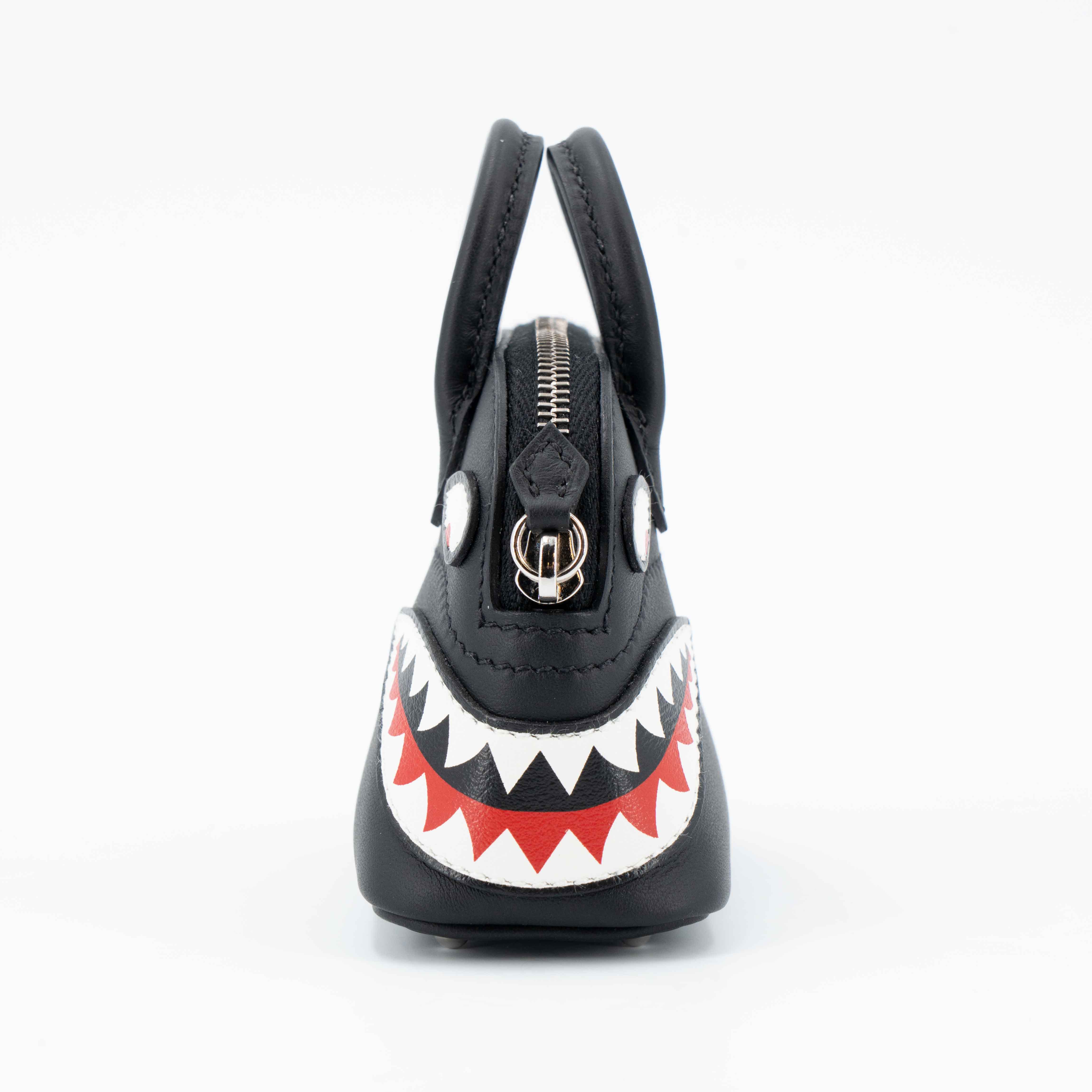 ランク N 新品 HERMÈS エルメス ボリード シャーク チャーム ブラック