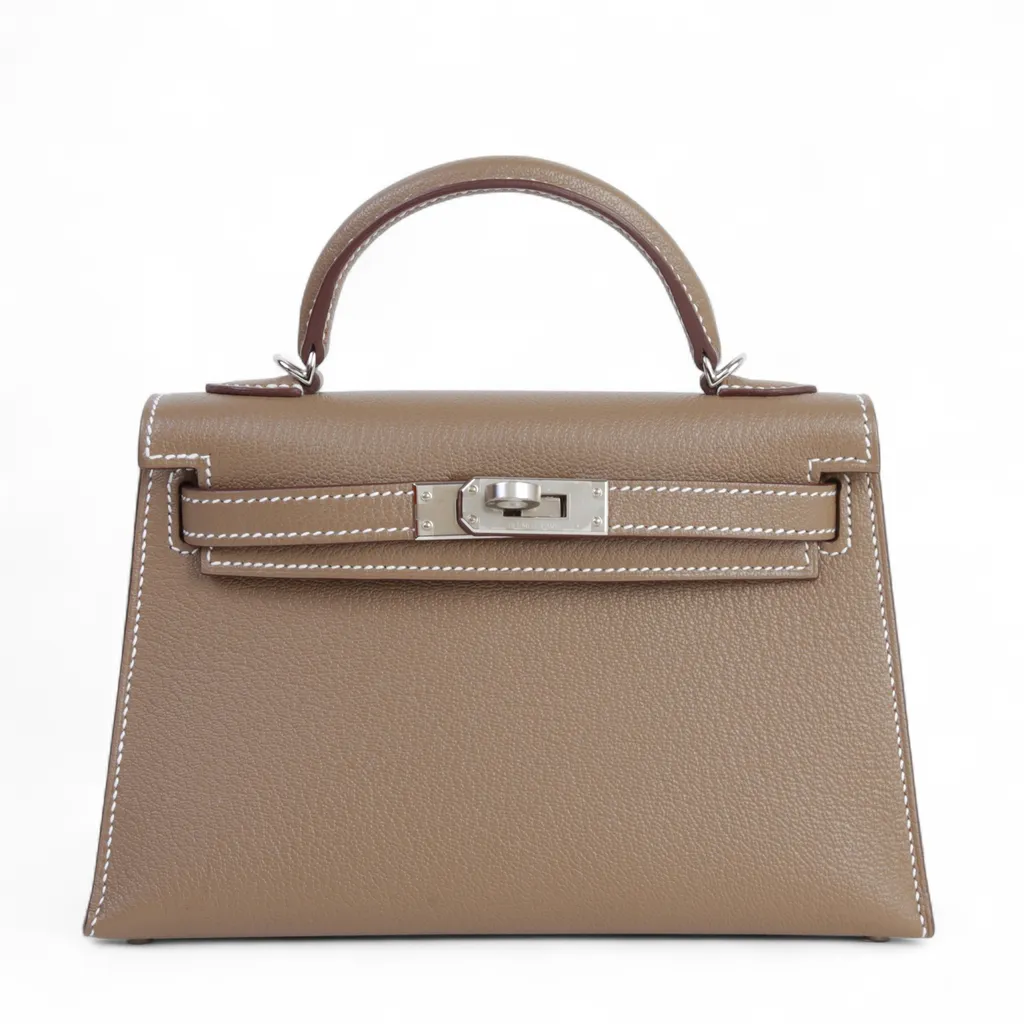 Mini Kelly II Verso Etoupe (18) Gris Pale (M4)