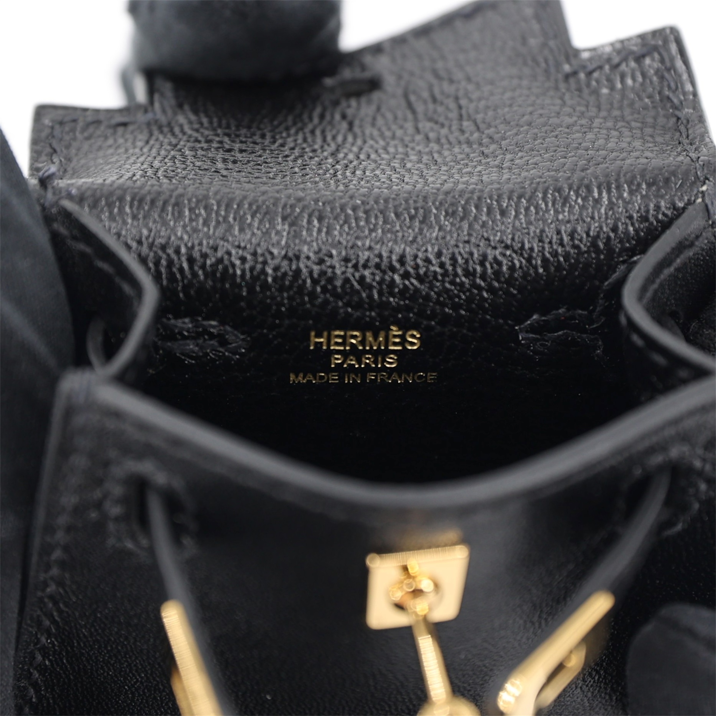 【美品】Hermès エルメス ツイリー ブラック ゴールドのチェーン柄 エルメスケリー ツイリー 黒 ゴールド金具 Y刻印(2020年頃)刻印