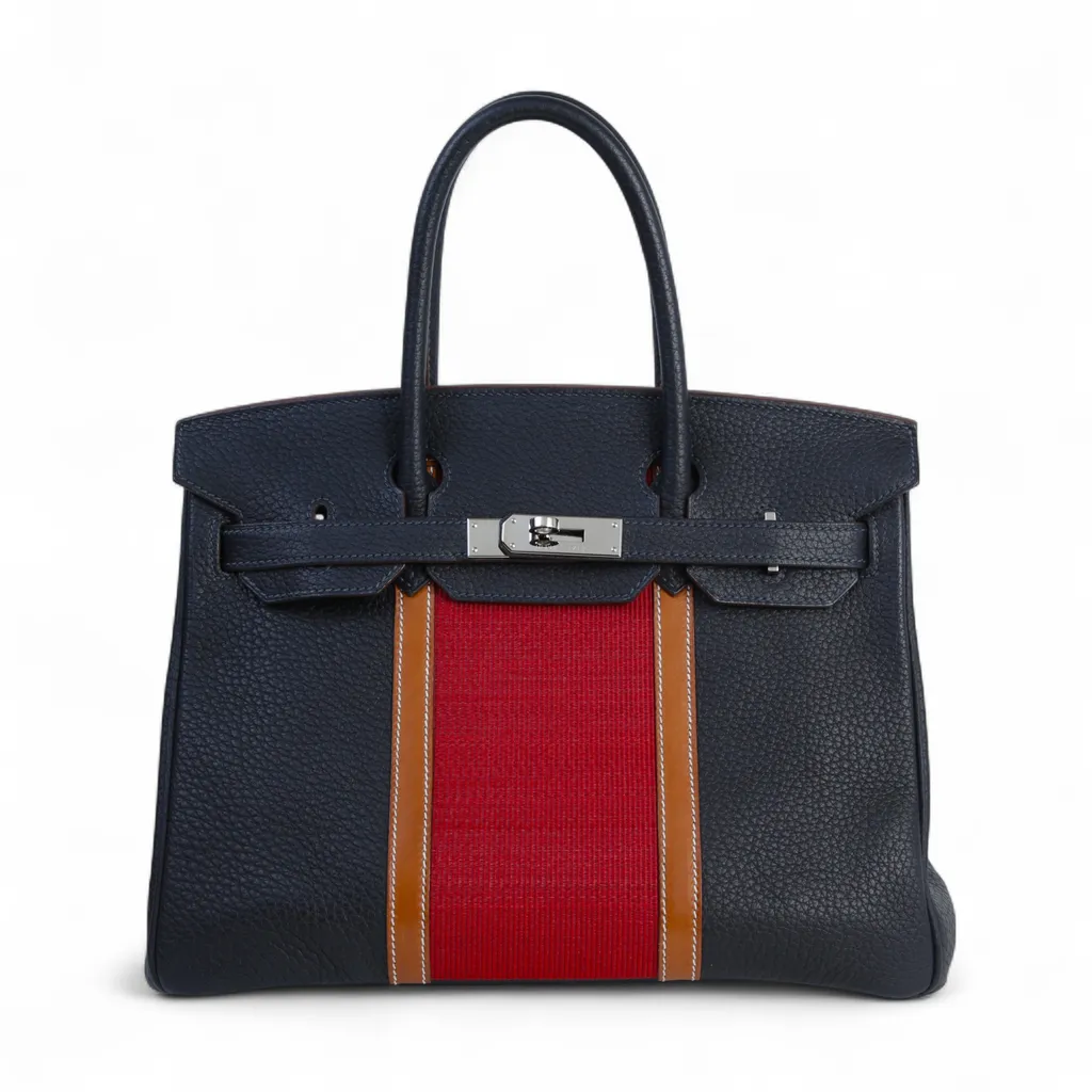 Birkin 30 Club Fauve (34) Bleu Indigo (76)