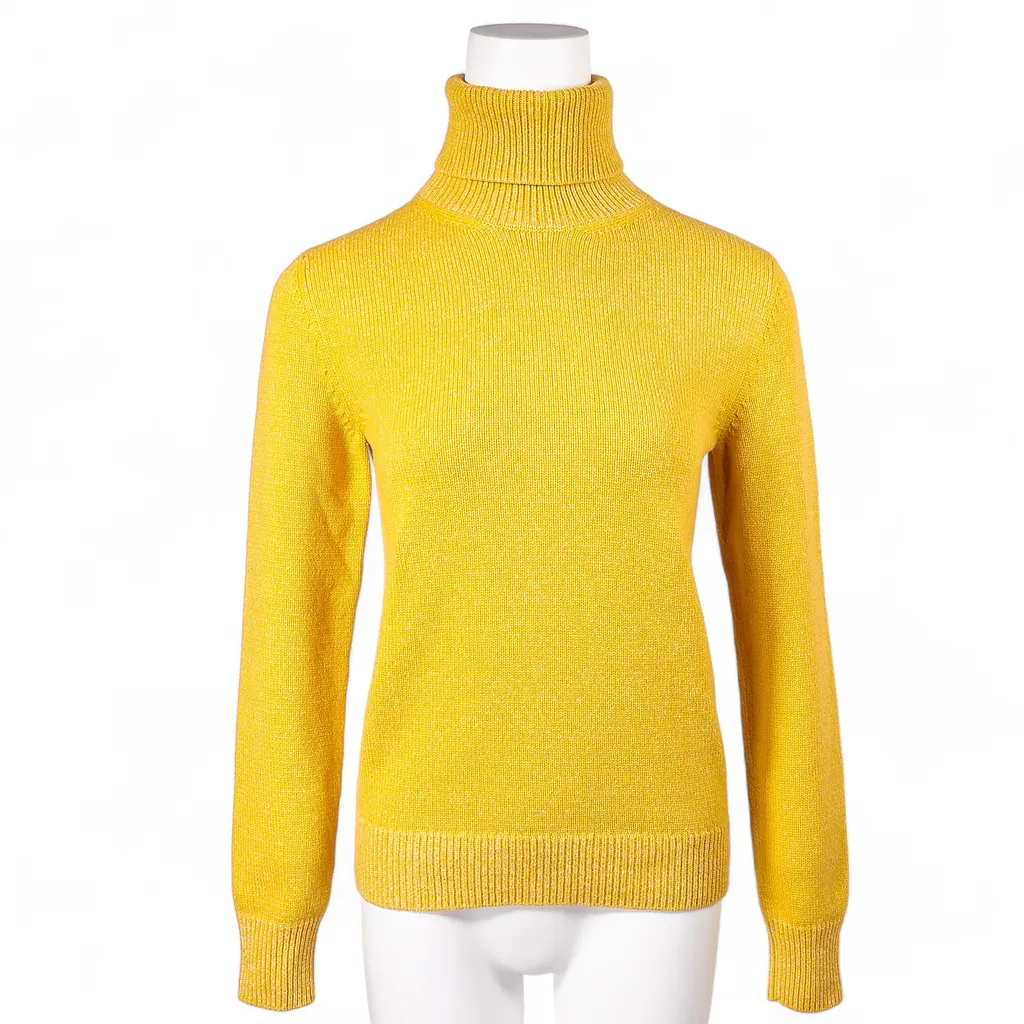 ランク NS 未使用品 HERMÈS エルメス タートルネックニット イエロー