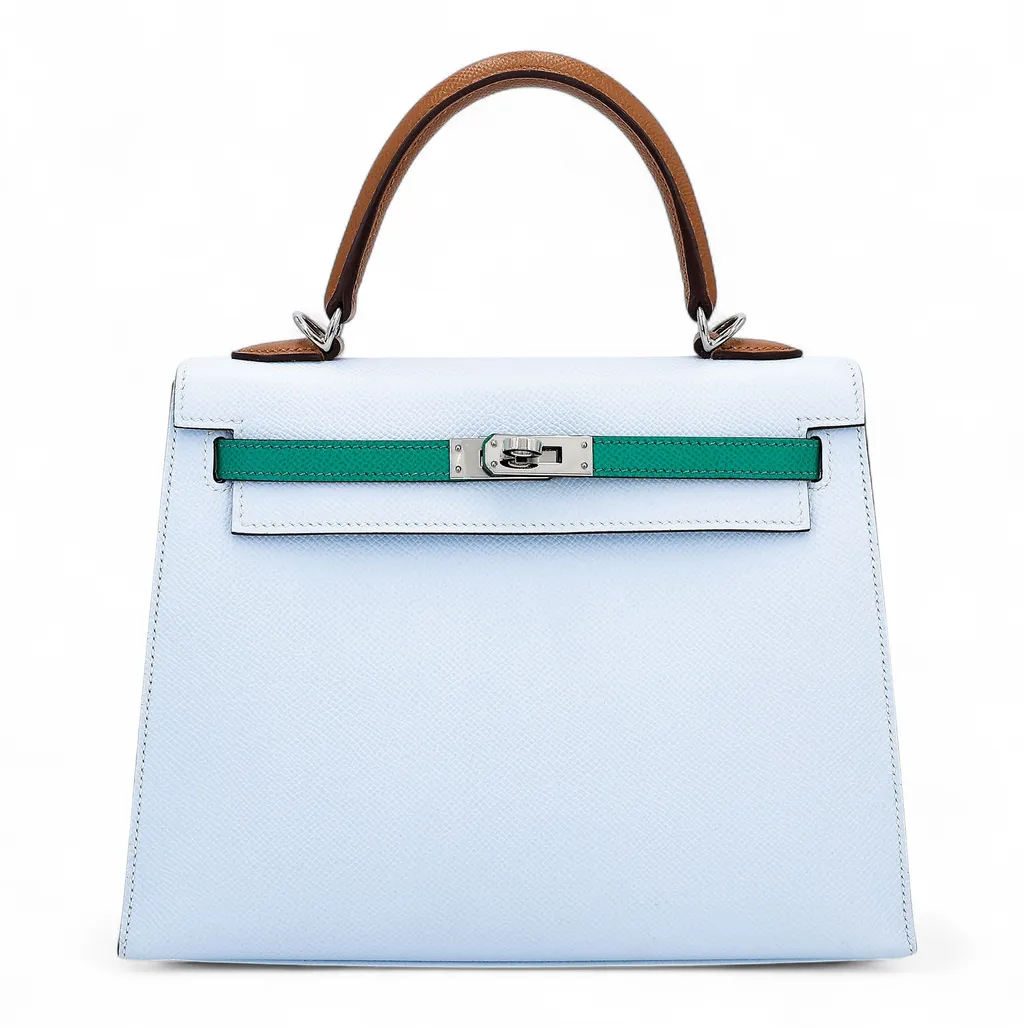 Kelly 25 Sellier Gold (37) Vert Jade (O6) Bleu Brume (T0)