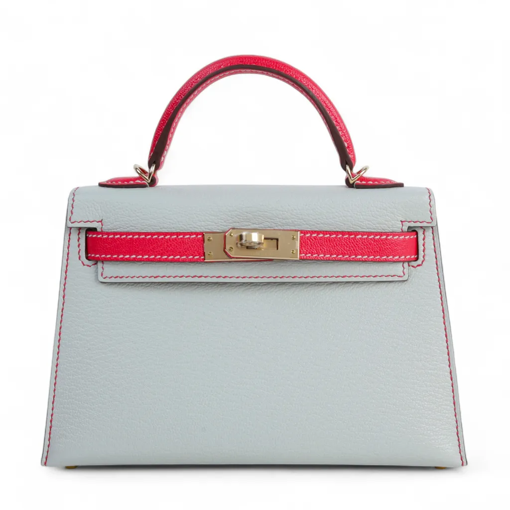 Mini Kelly II Gris Perle (80) Framboise (90)