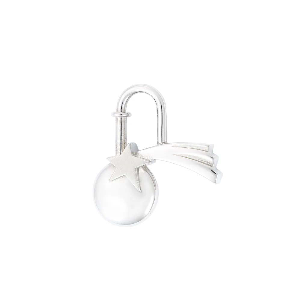Shooting Star Cadena Lock Charm, 1999 Silver