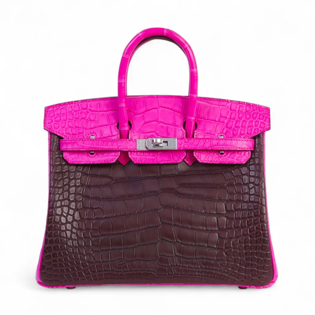 Birkin 25 Rouge Sellier (0G) Rose Shocking (5R)