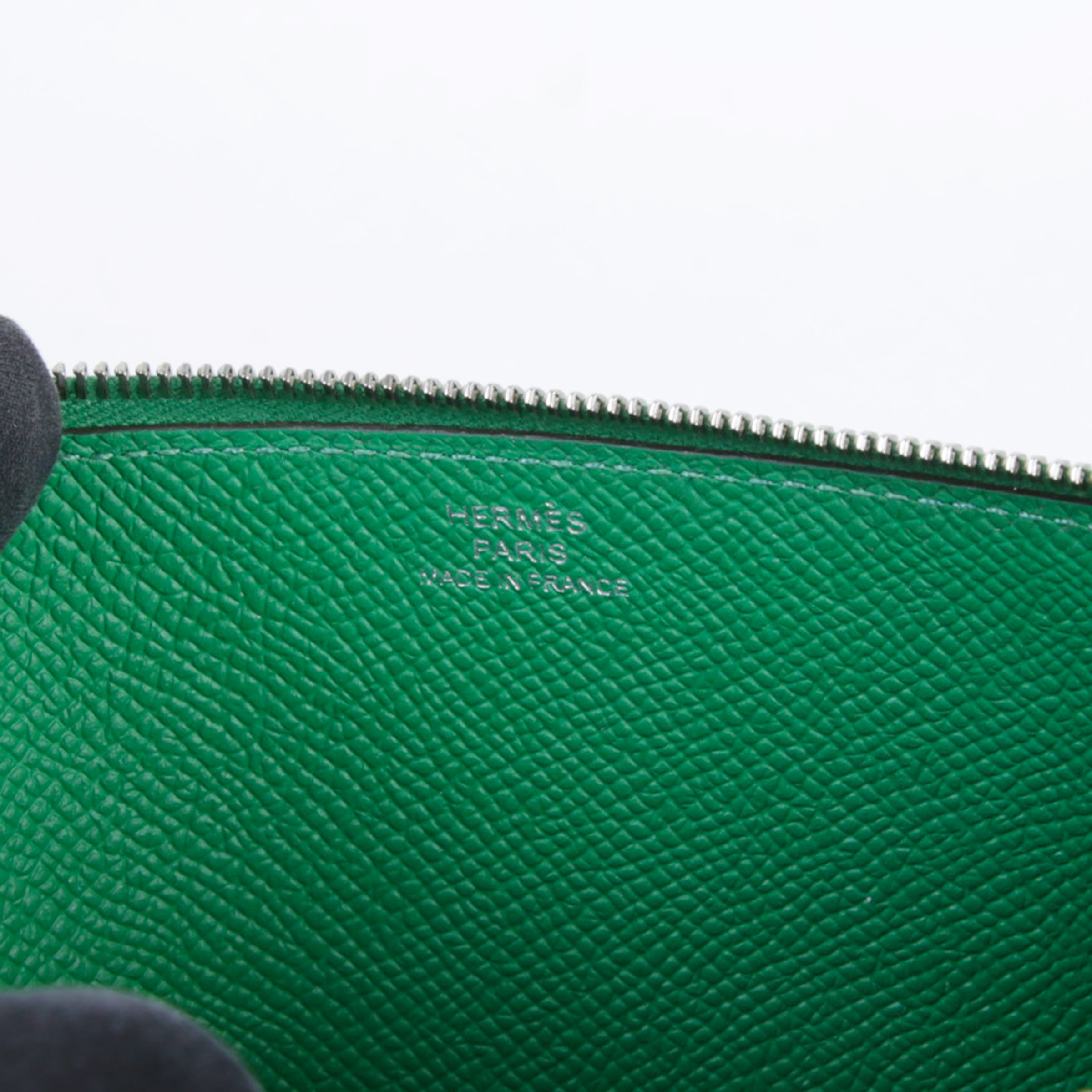Pochette Calvi MM Noir (89) Bamboo (1K) - GINZA XIAOMA | Hermès