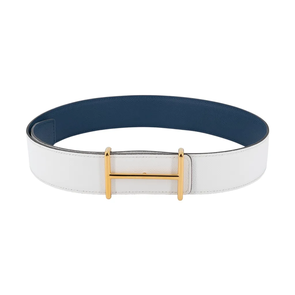 Idem Reversible Belt 80cm White (01) Deep Blue (S4)