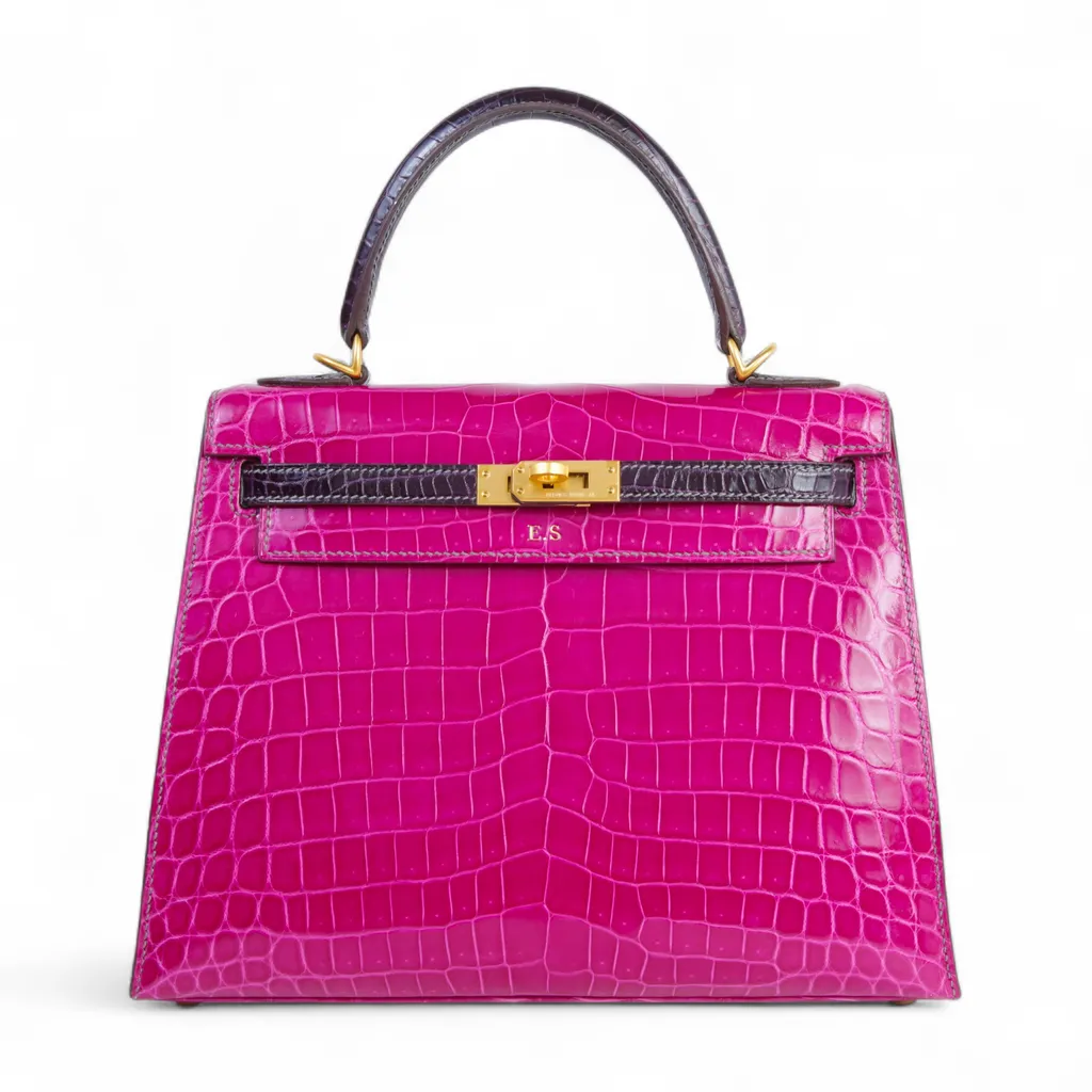 Kelly 25 Sellier Rose Scheherazade (J5) Aubergine (3V)