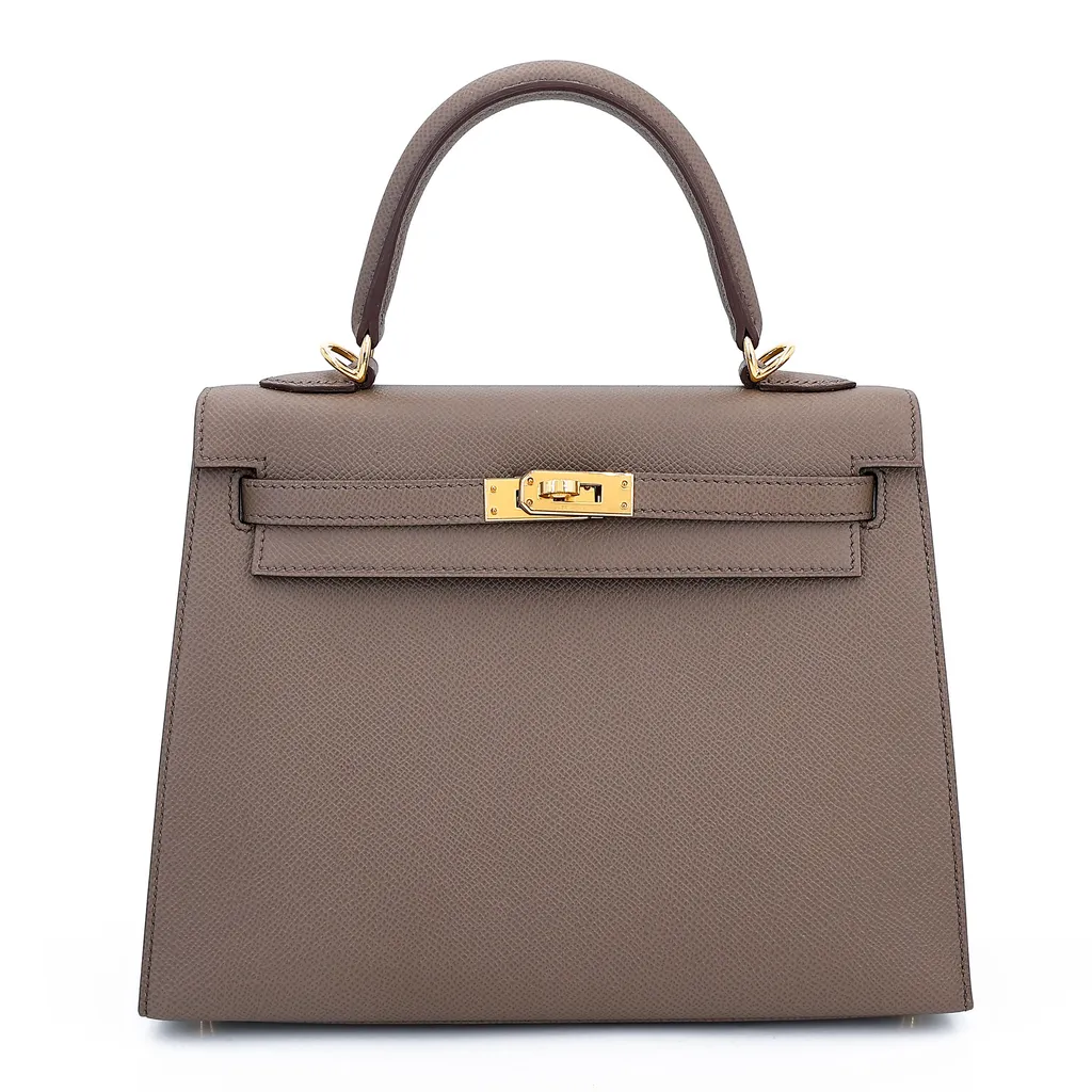 Kelly 25 Sellier Etain (8F)