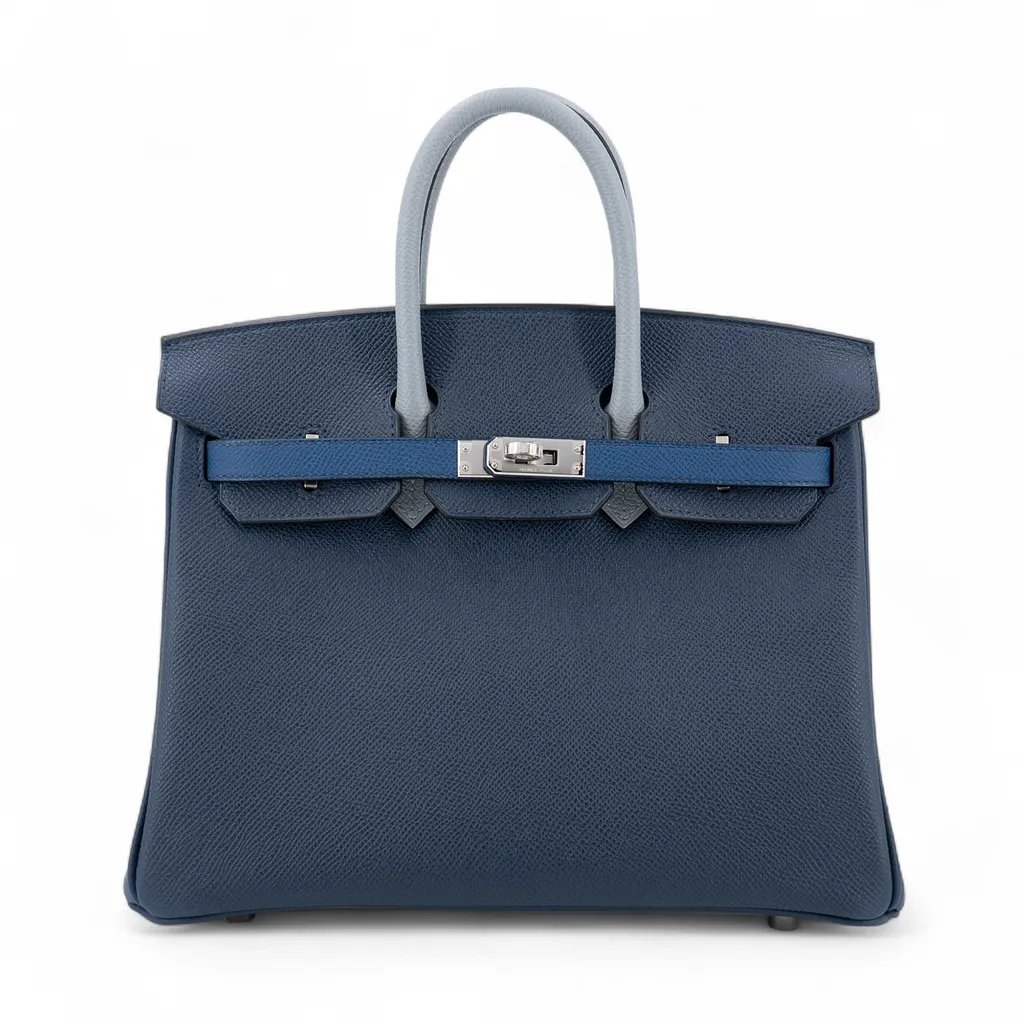 Birkin 25 Bleu Tie (P5) Gris Pantin (P0) Bleu Abysse (7K)