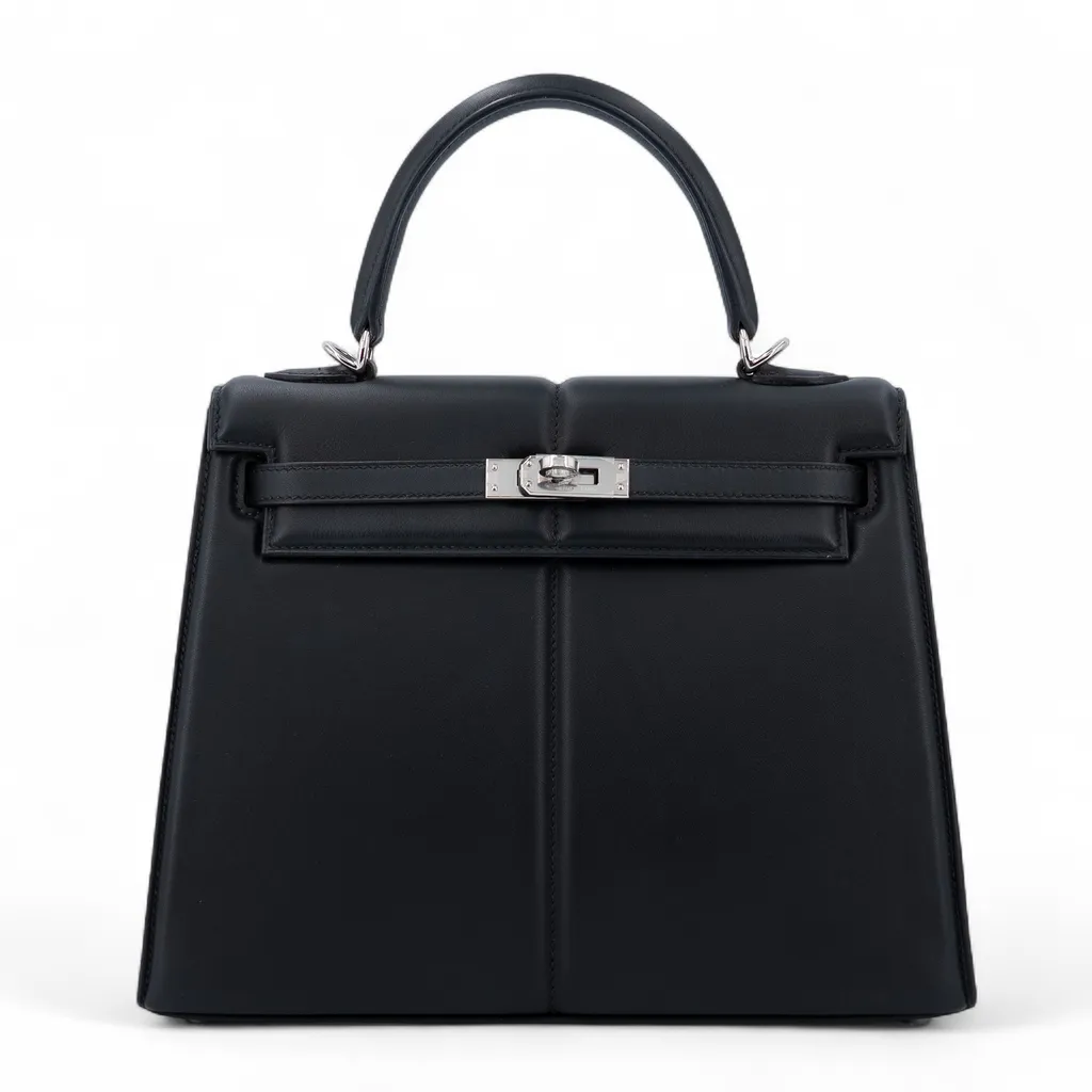 Kelly 25 Padded  Sellier Noir (89)