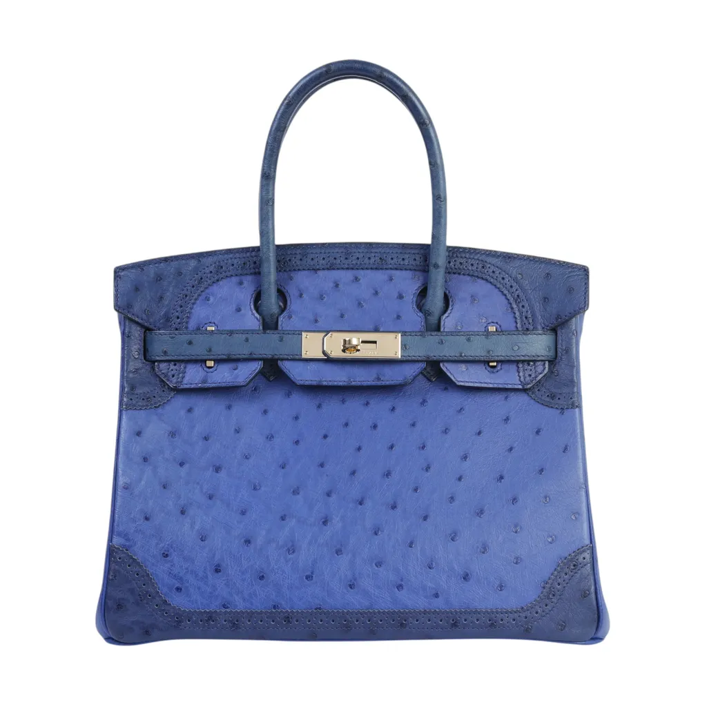 Birkin Ghillies 30 Bleu Saphir (73) Bleu Iris (77)