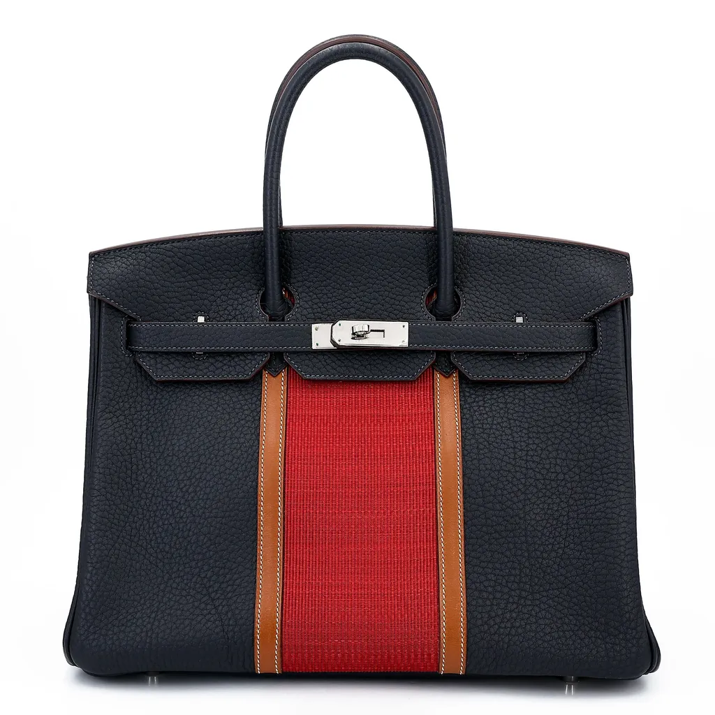 Birkin 35 Club Bleu Indigo (76) Rouge H (55)