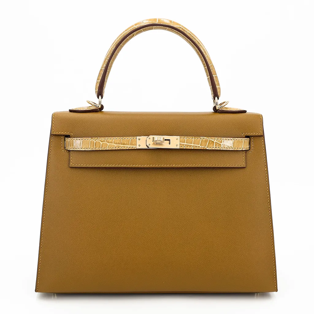 Kelly 25 Sellier Touch Bronze Dore (U8) Beige Sable (1I)