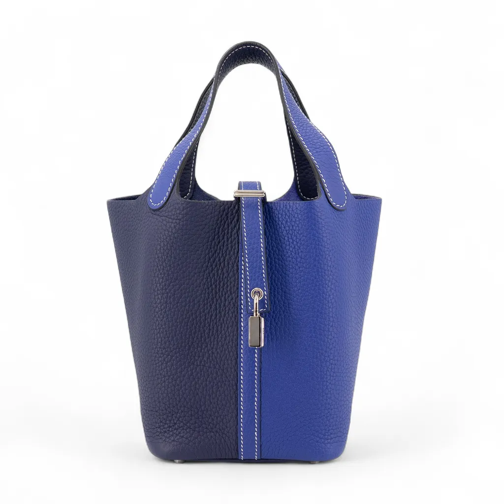 Picotin Lock PM Casaque Bleu Electrique (7T) Bleu Encre (M3)