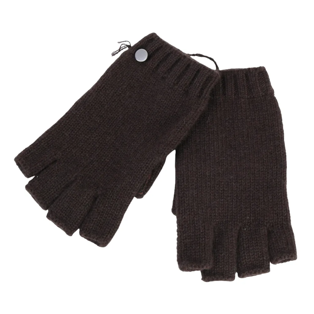 Fingerless Gloves Brown
