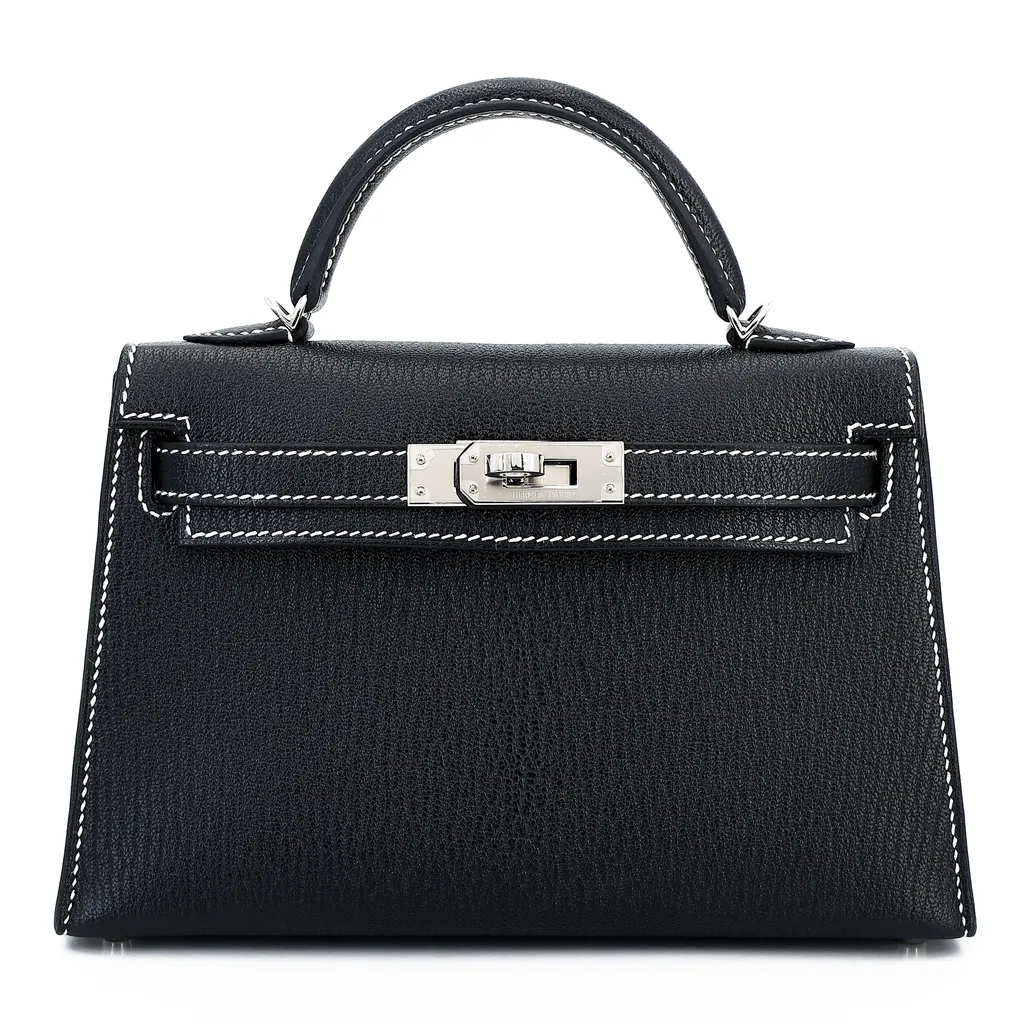 Mini Kelly II HSS Noir (89) Rose Mexico (0D)