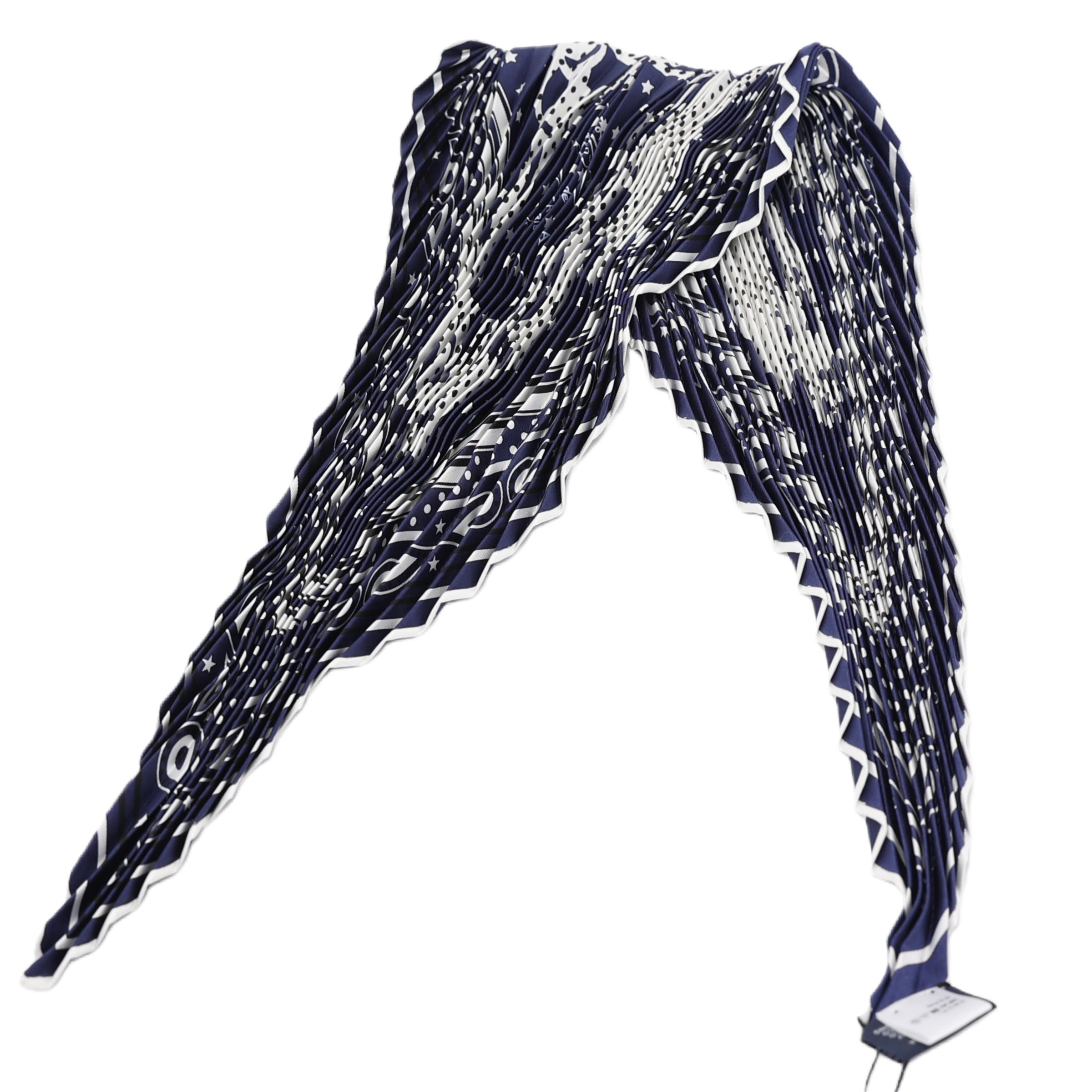 新品　エルメス　2024ss ブリッド・ドゥ・ガラ・バンダナ カレ 70 《ブリッド・ガラ・バンダナ・ドット》 - ブルー | Hermès