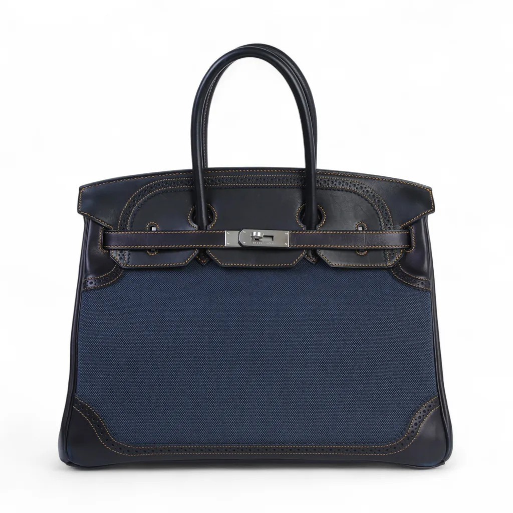 Birkin Ghillies 35 Noir (89) Denim Fonce