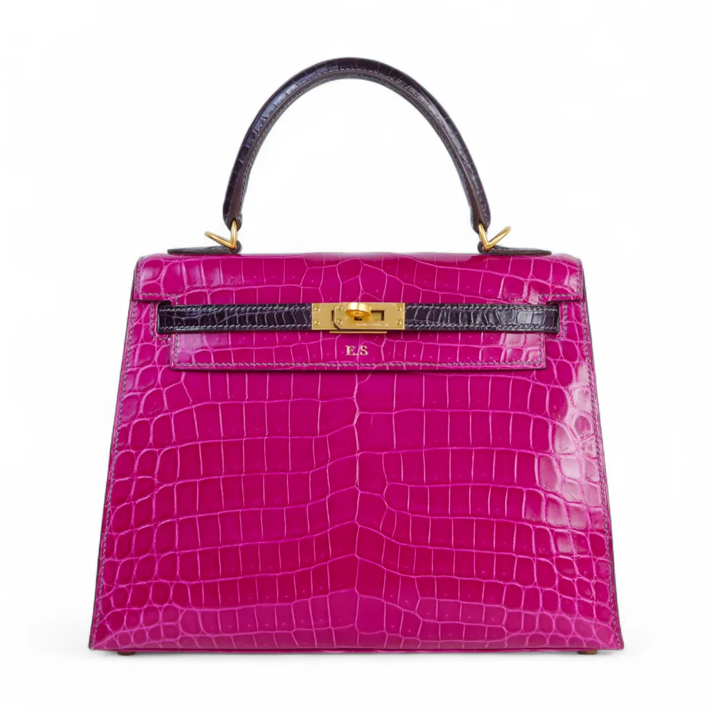 Kelly 25 Sellier Rose Scheherazade (J5) Aubergine (3V)