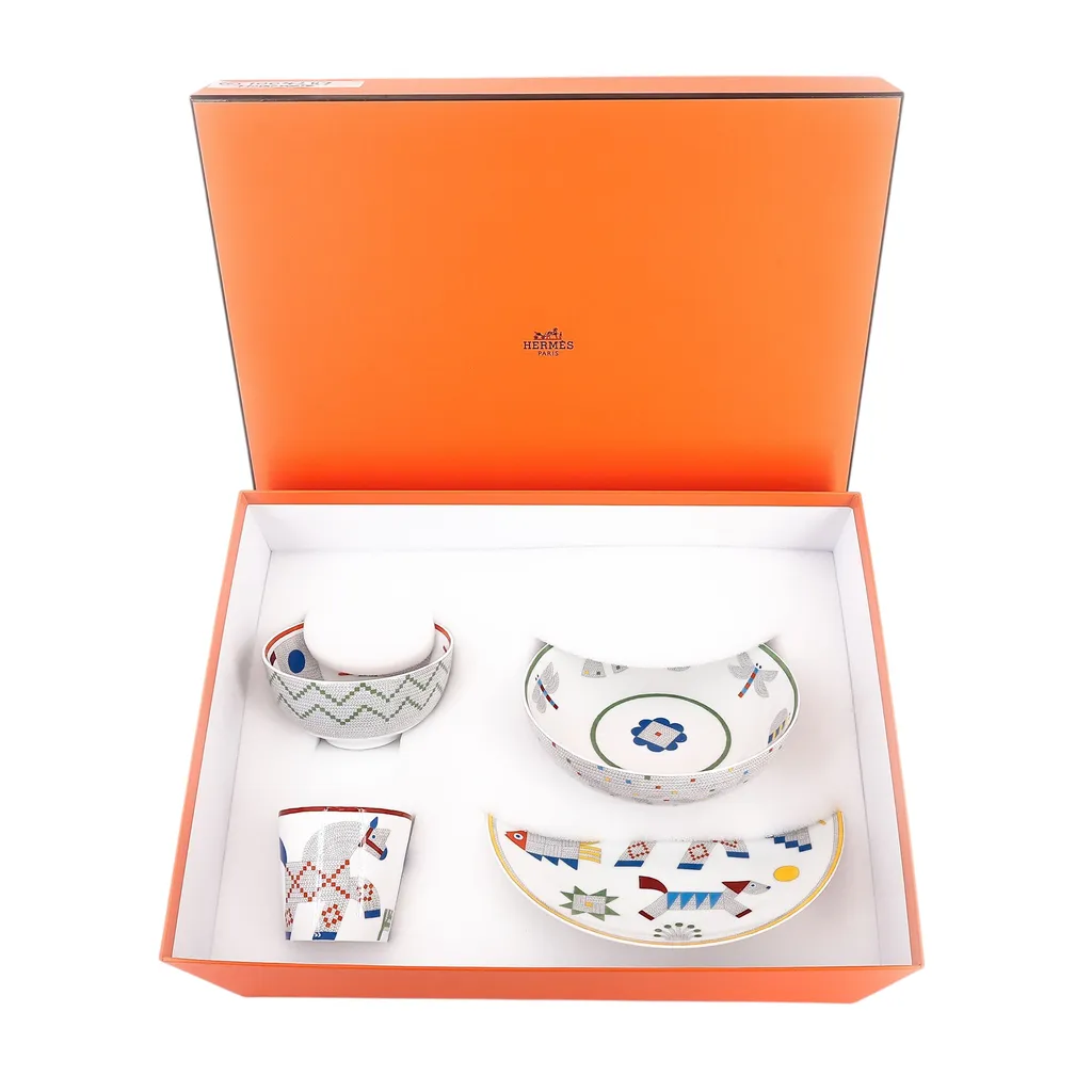 アニモー・ナット 食器 4点セット ホワイト