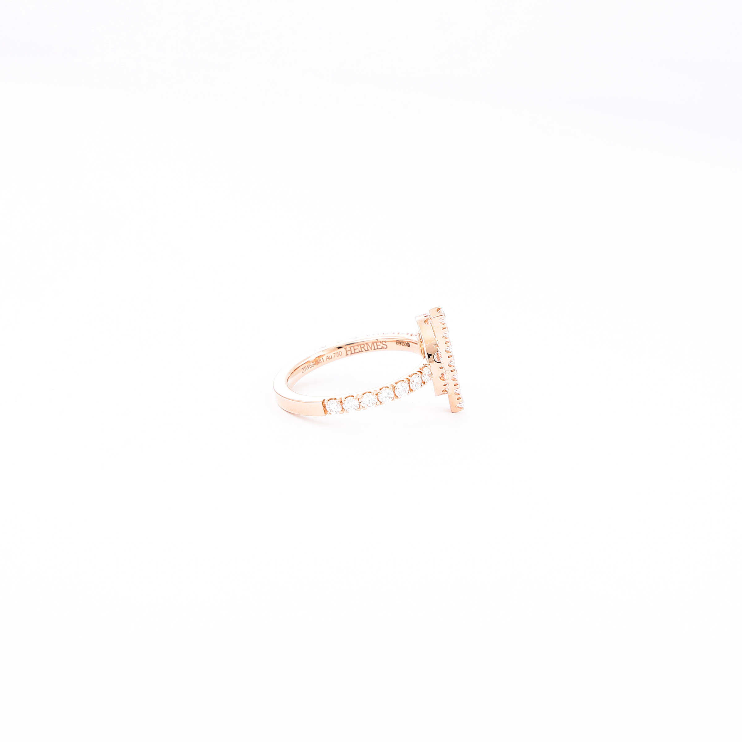 ランク N 新品 HERMÈS エルメス フィネス リング ピンクゴールド K18