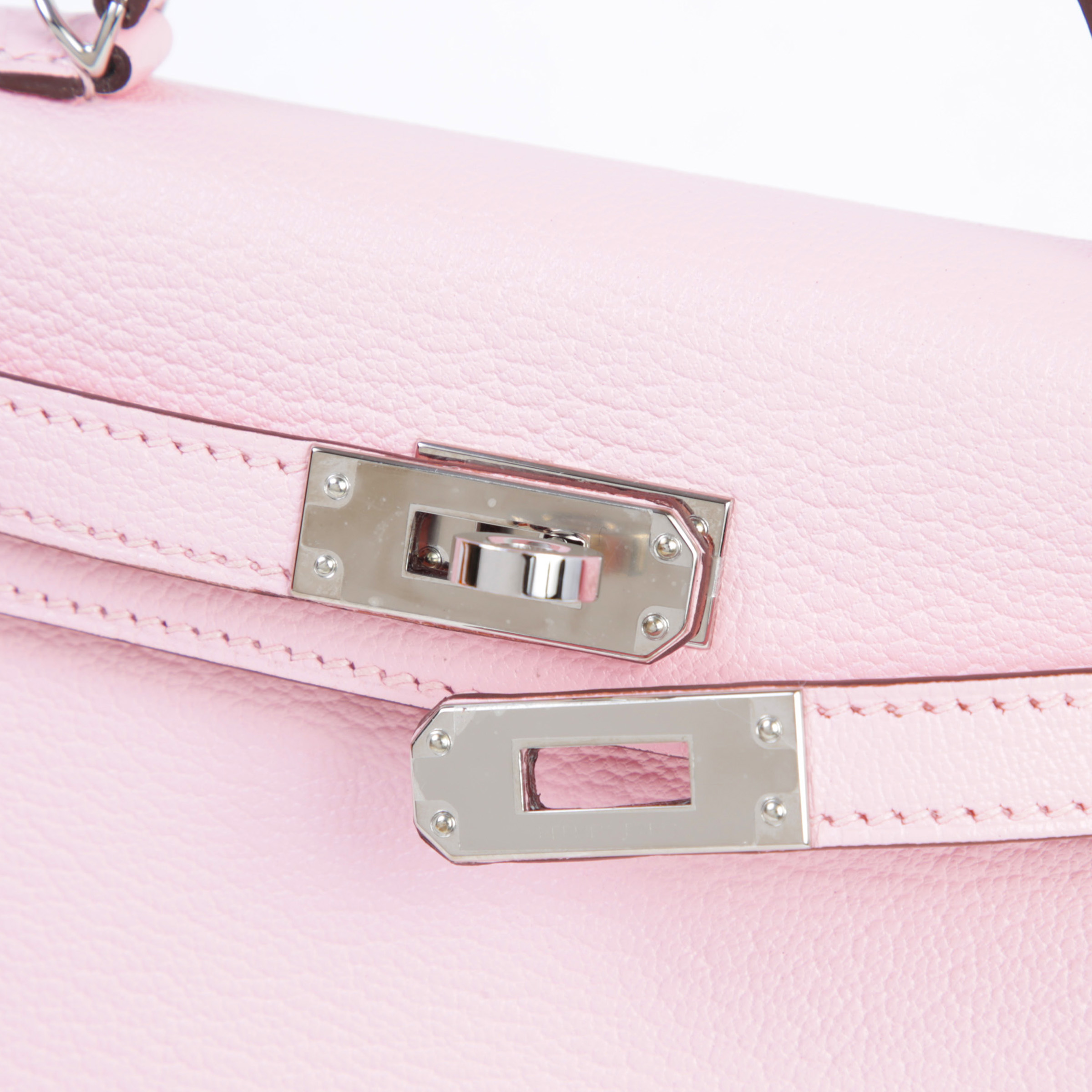 ランク SA HERMÈS エルメス ミニケリー2 ローズサクラ (3Q) シェーブル