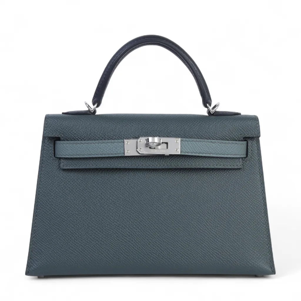 Mini Kelly II tricolor Vert Mangrove (Q0) Vert Amande (63) Black