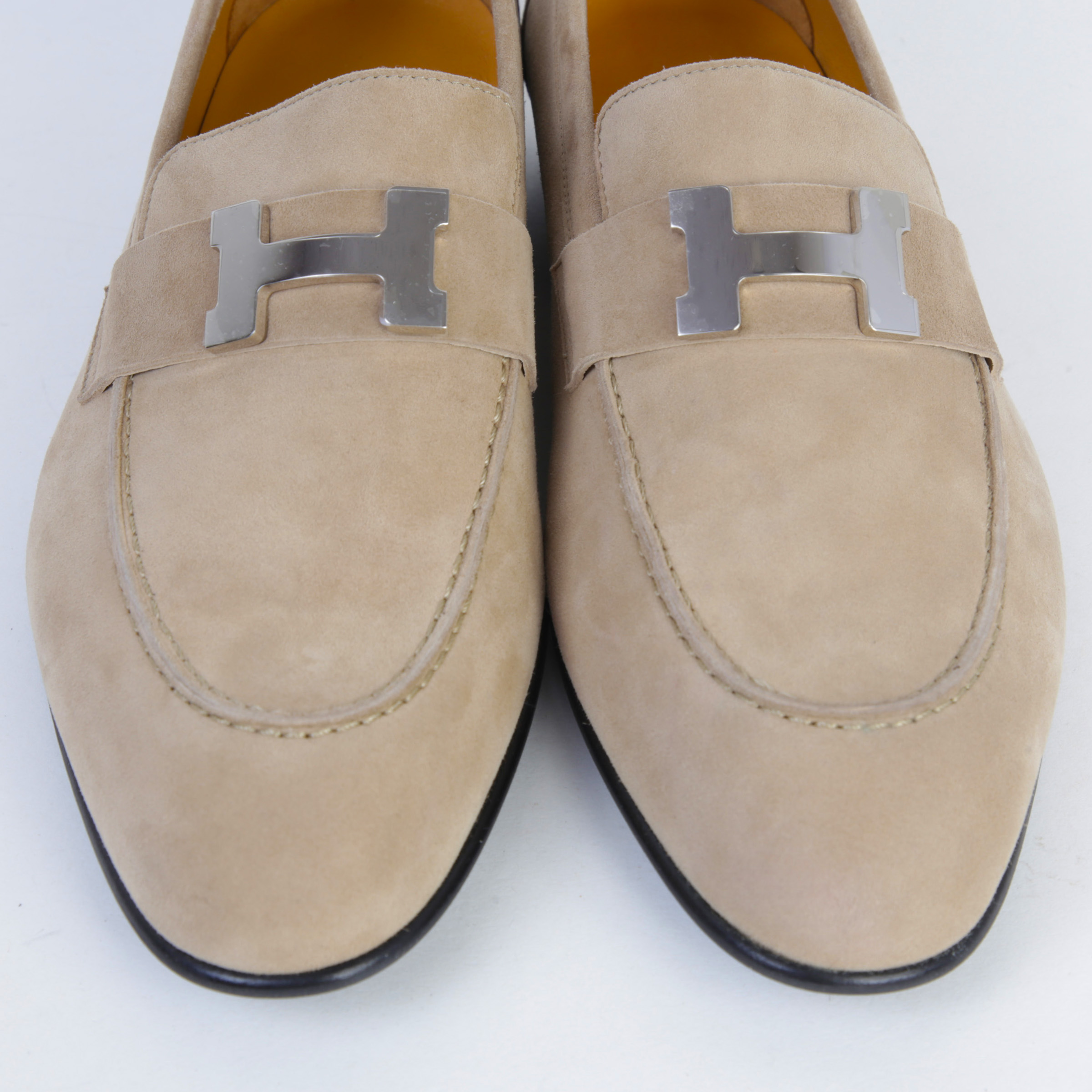 ランク NS 未使用品 HERMÈS エルメス モカシン パリ ベージュ スエード