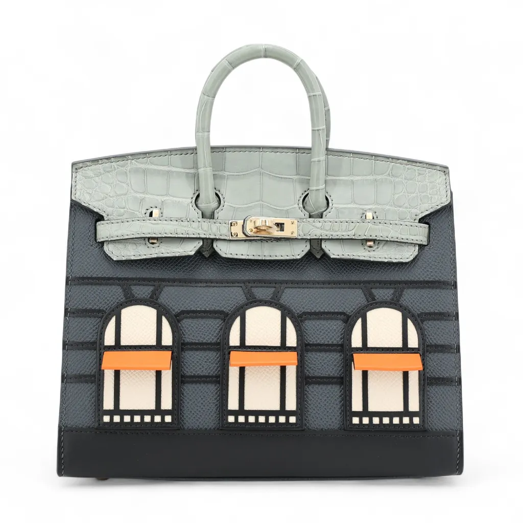 Birkin Faubourg 20 Gris misty (H0) Gris Ciment (0V) Noir (89) Orange (93)