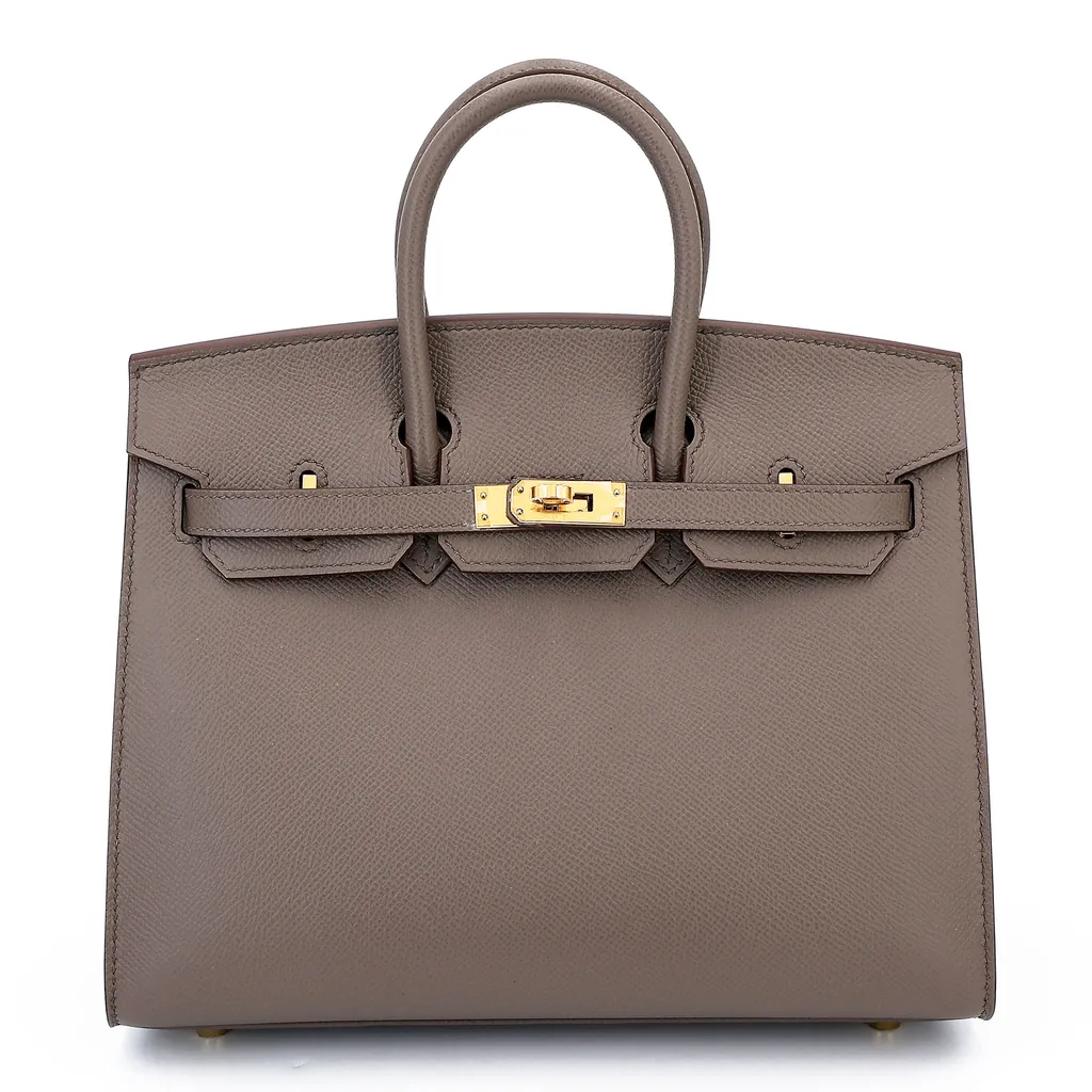 Birkin 25 sellier Etain (8F)