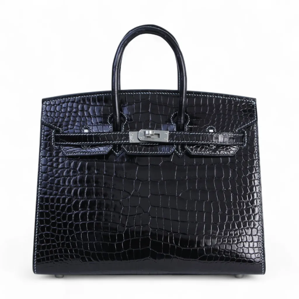Birkin 25 Sellier Noir (89) Orange (93)