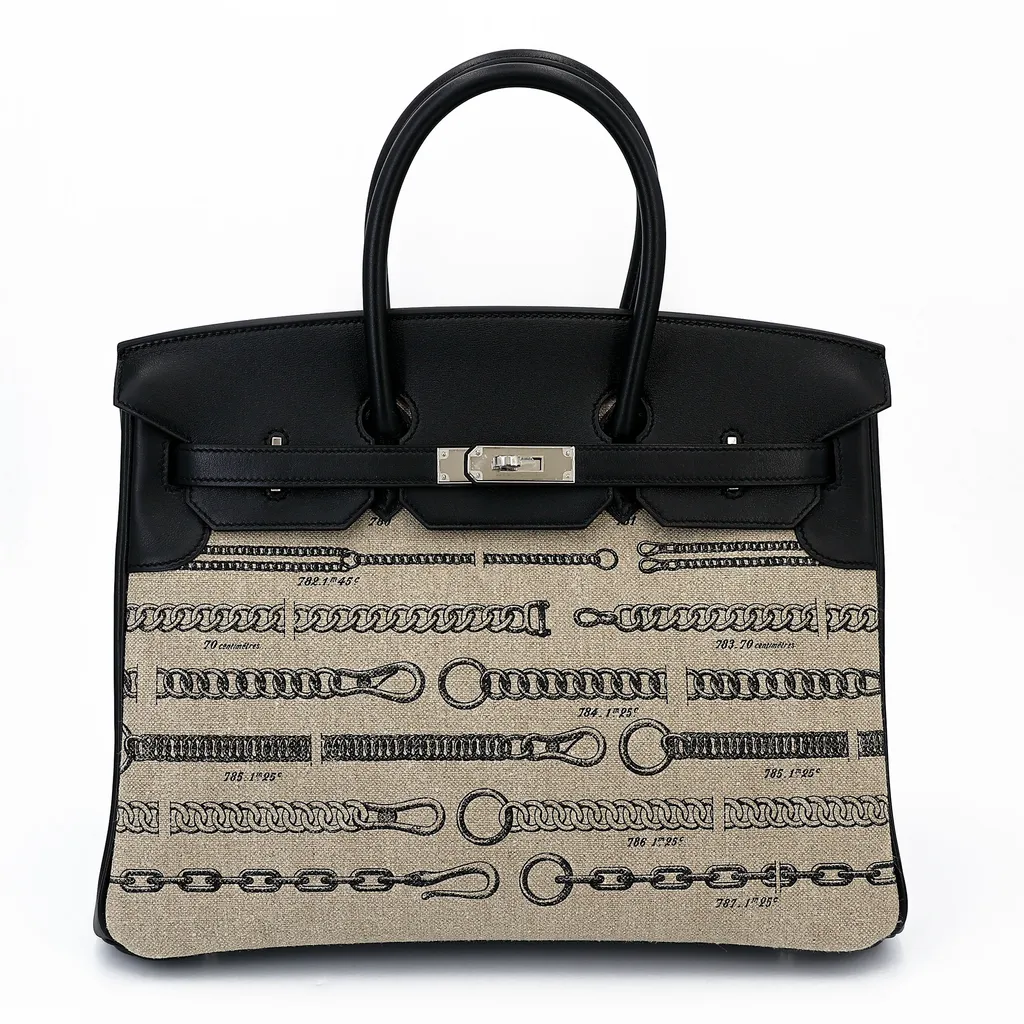 Birkin 35 De Camp Dechainee Noir (89)