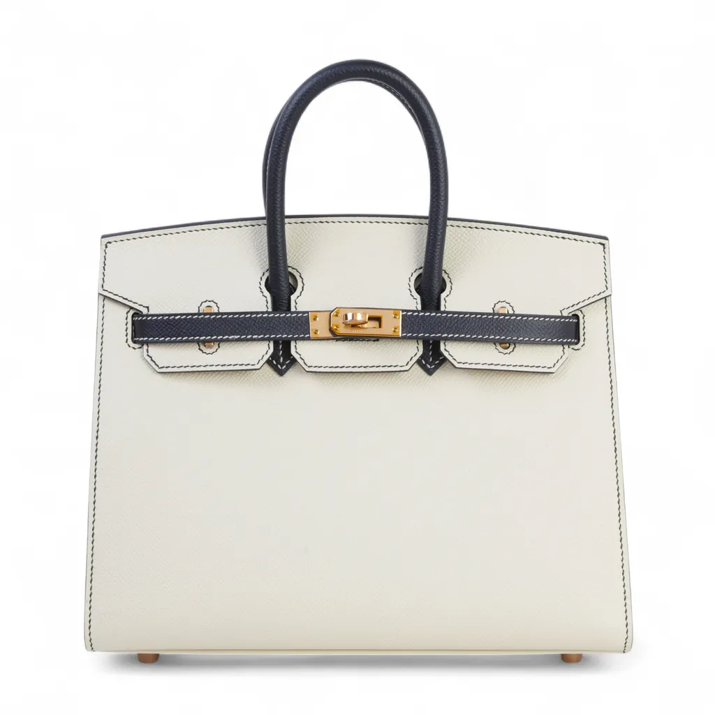 Brand New ( Rank N ) HERMÈS Special Order Birkin 25 Sellier Craie