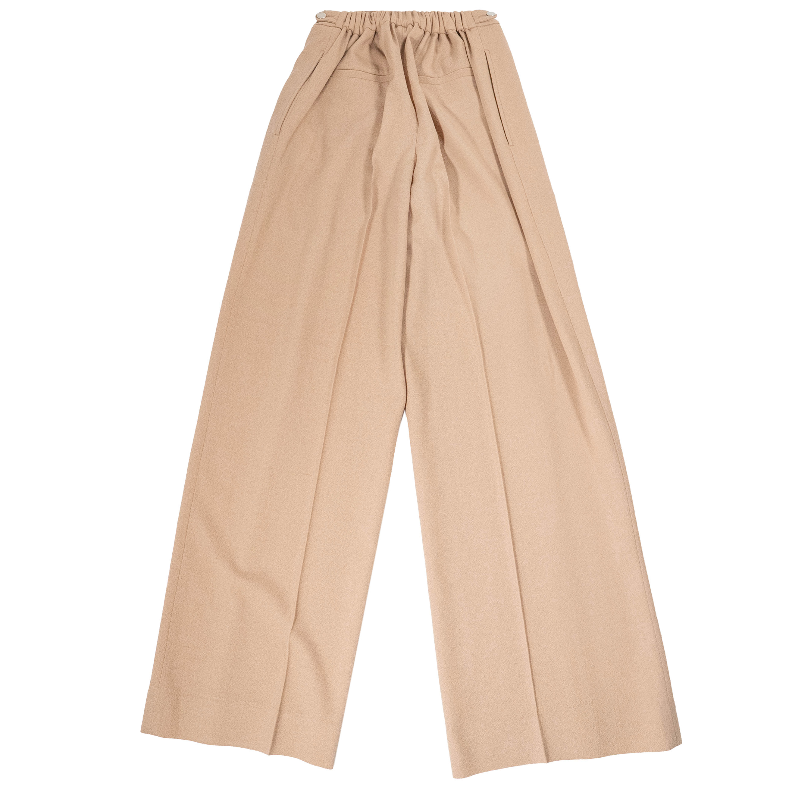 HERMÈS ベージュ リネンパンツ 34 Unused ( Rank NS ) HERMÈS Trousers Khaki Brown Silk Rayon - GINZA