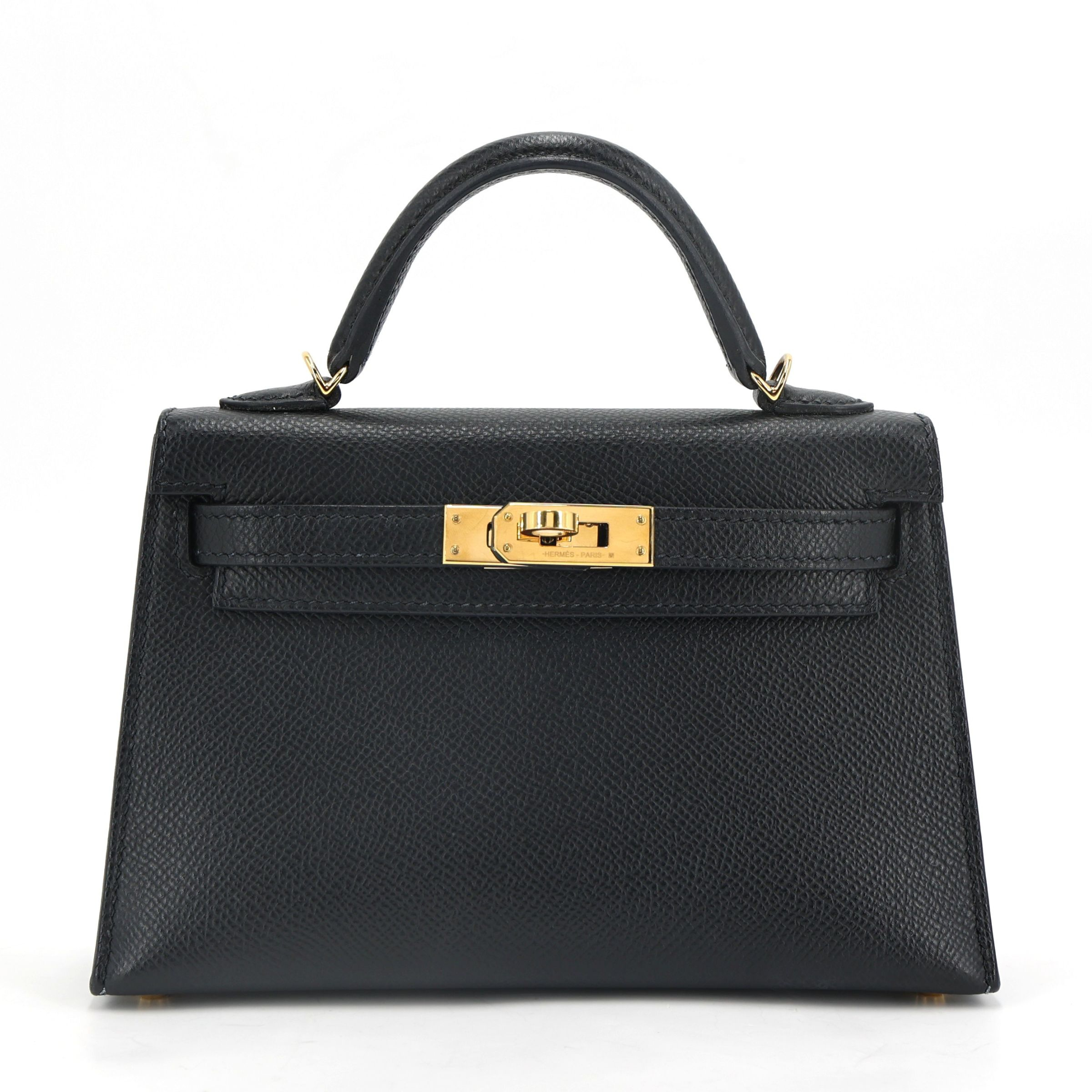 ランク AB HERMÈS エルメス ミニケリー2 ブラック (89) エプソン