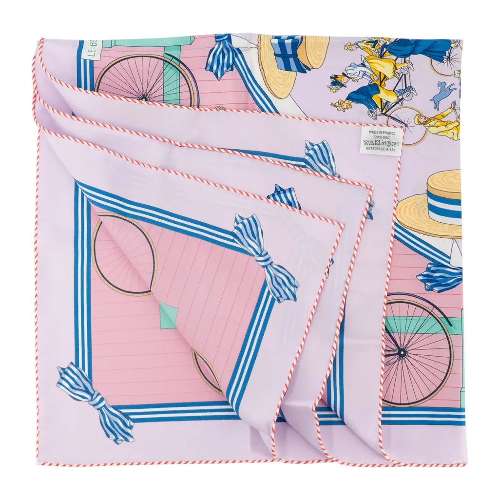 Carre 70 scarf Les Becanes Pink