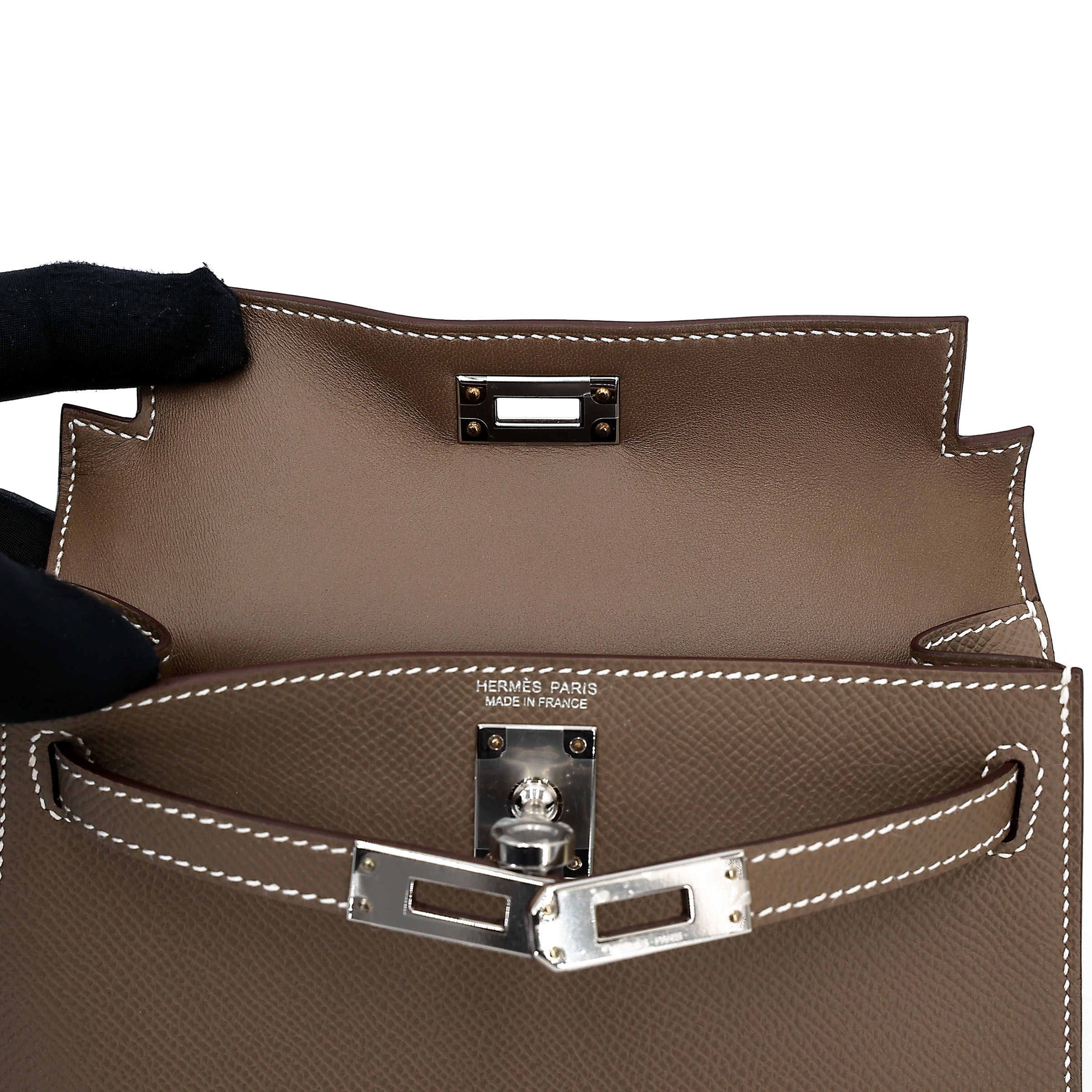 ランク N 新品 HERMÈS エルメス ミニケリー2 エトゥープ (18) エプソン