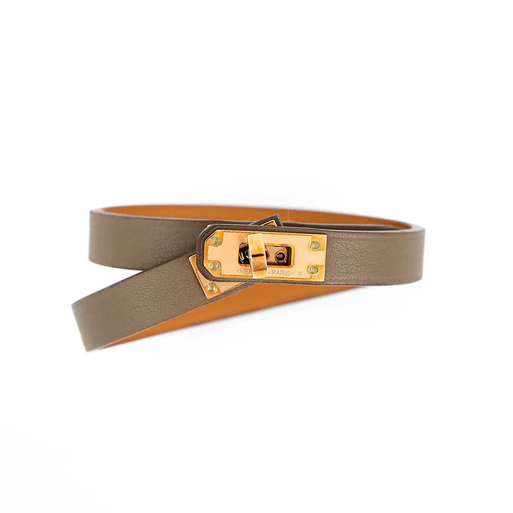 Kelly Double Tour bracelet T3/M Kraft (2H)