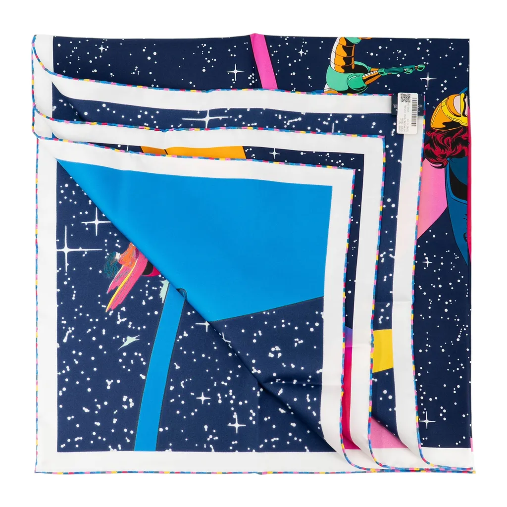 Carre 90 方巾 Space Derby 藍色