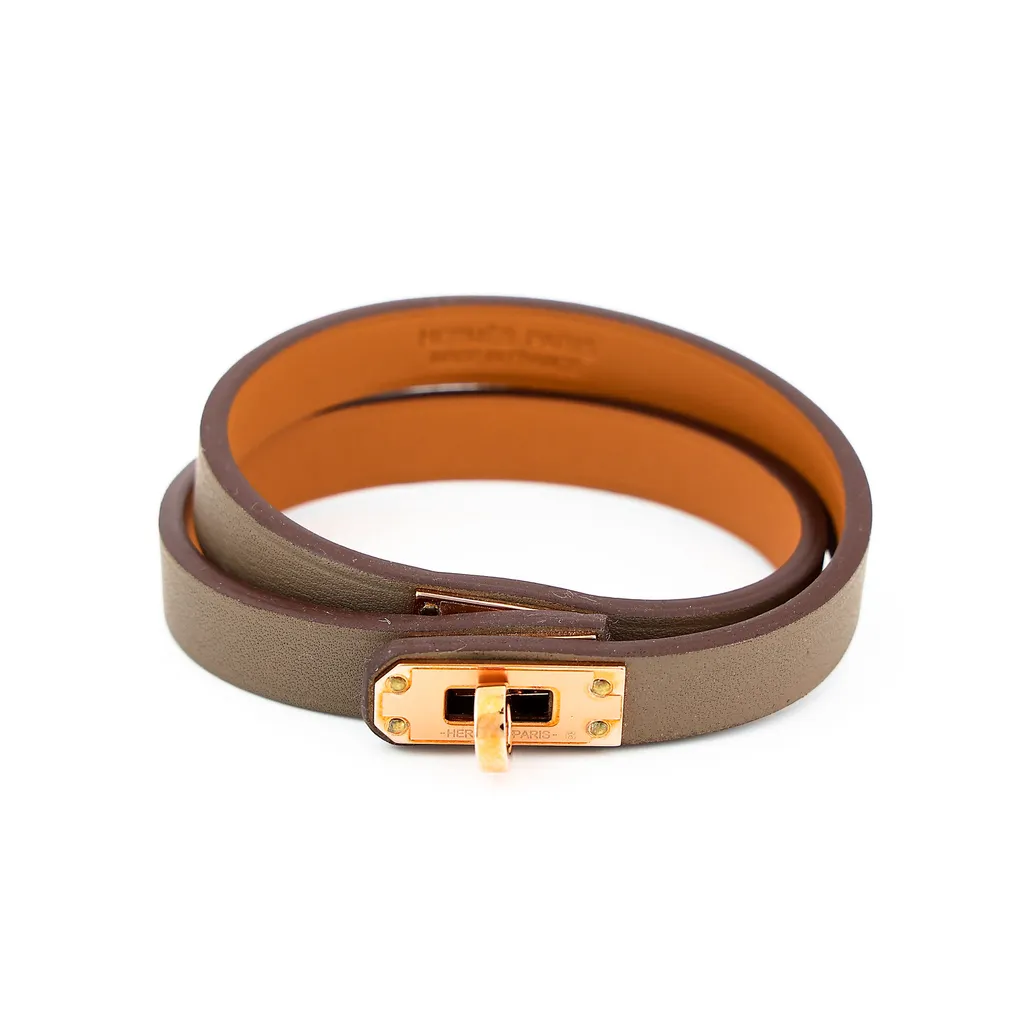 Kelly 雙圈手鐲 T3/M 2H 大地色 Kraft