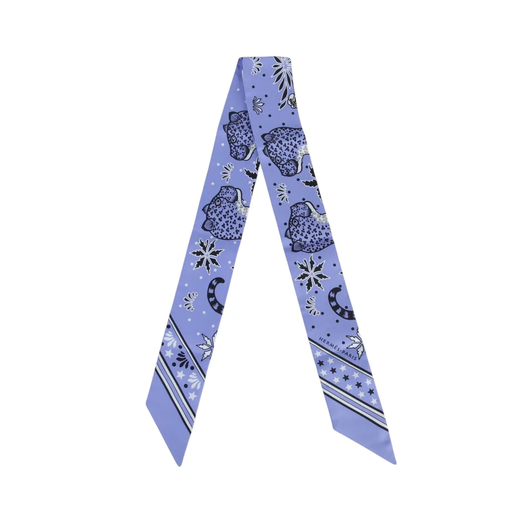 Twilly Les Leopards Bandana Purple
