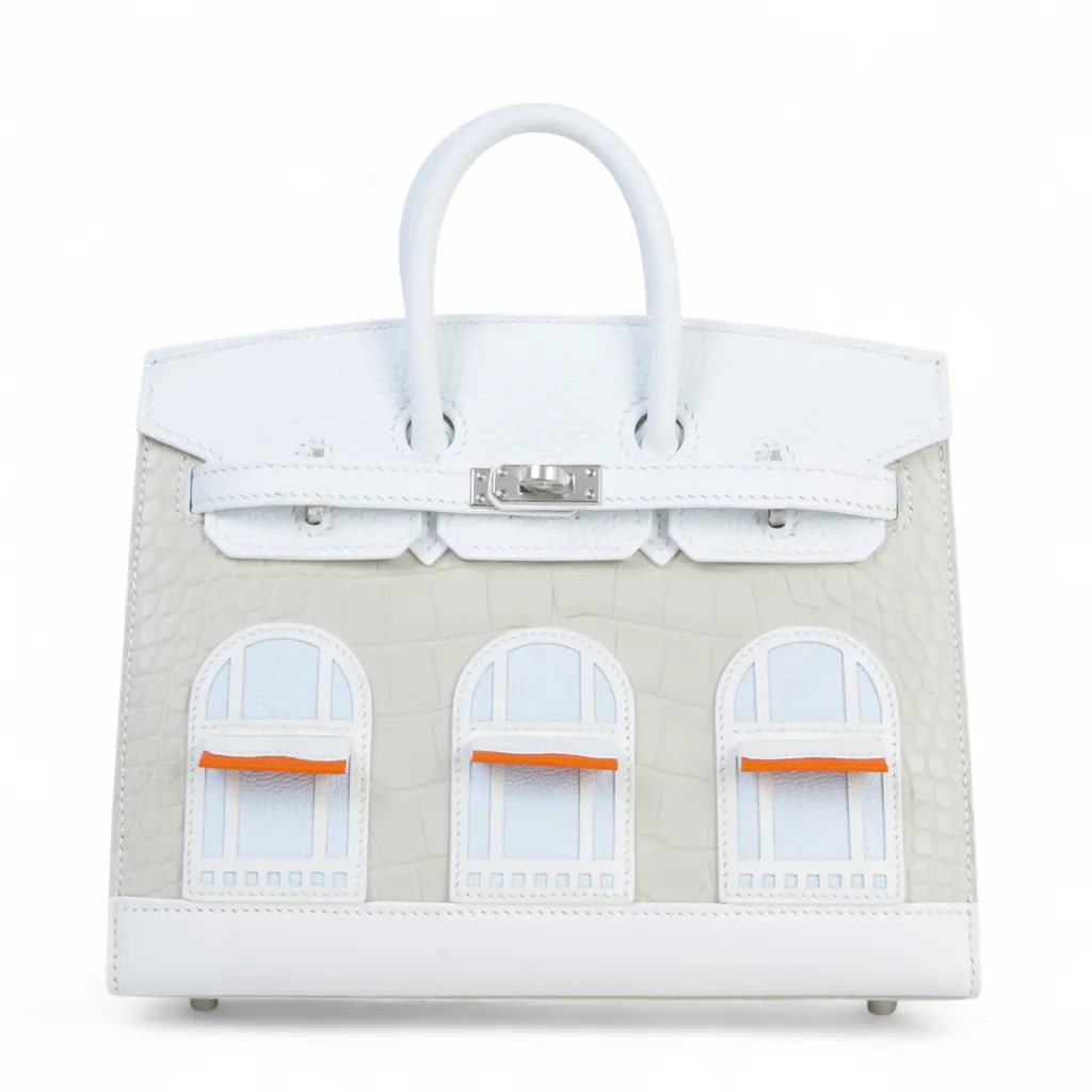 Birkin Faubourg 20 Sellier White Orange (93)