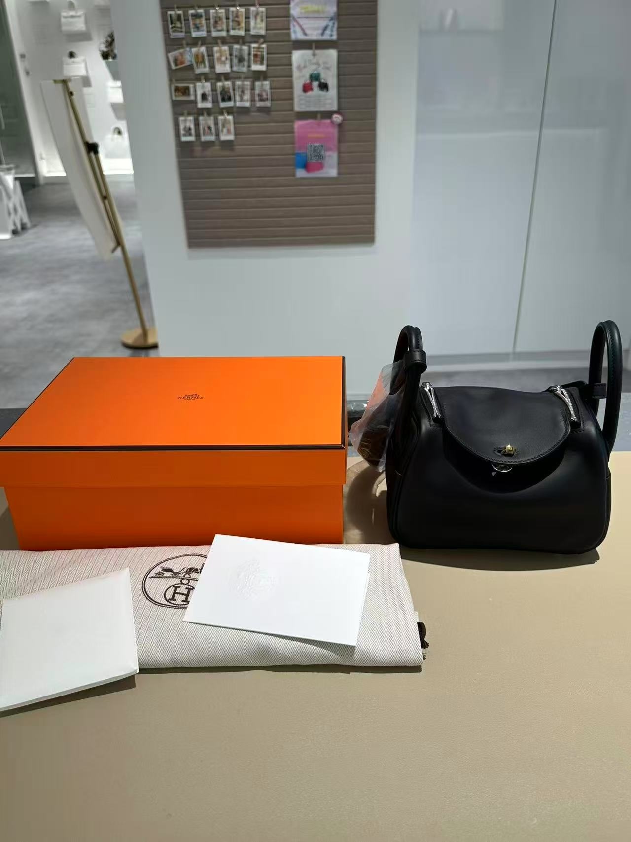 ランク N 新品 HERMÈS エルメス ミニリンディ2 ブラック (89) スイフト