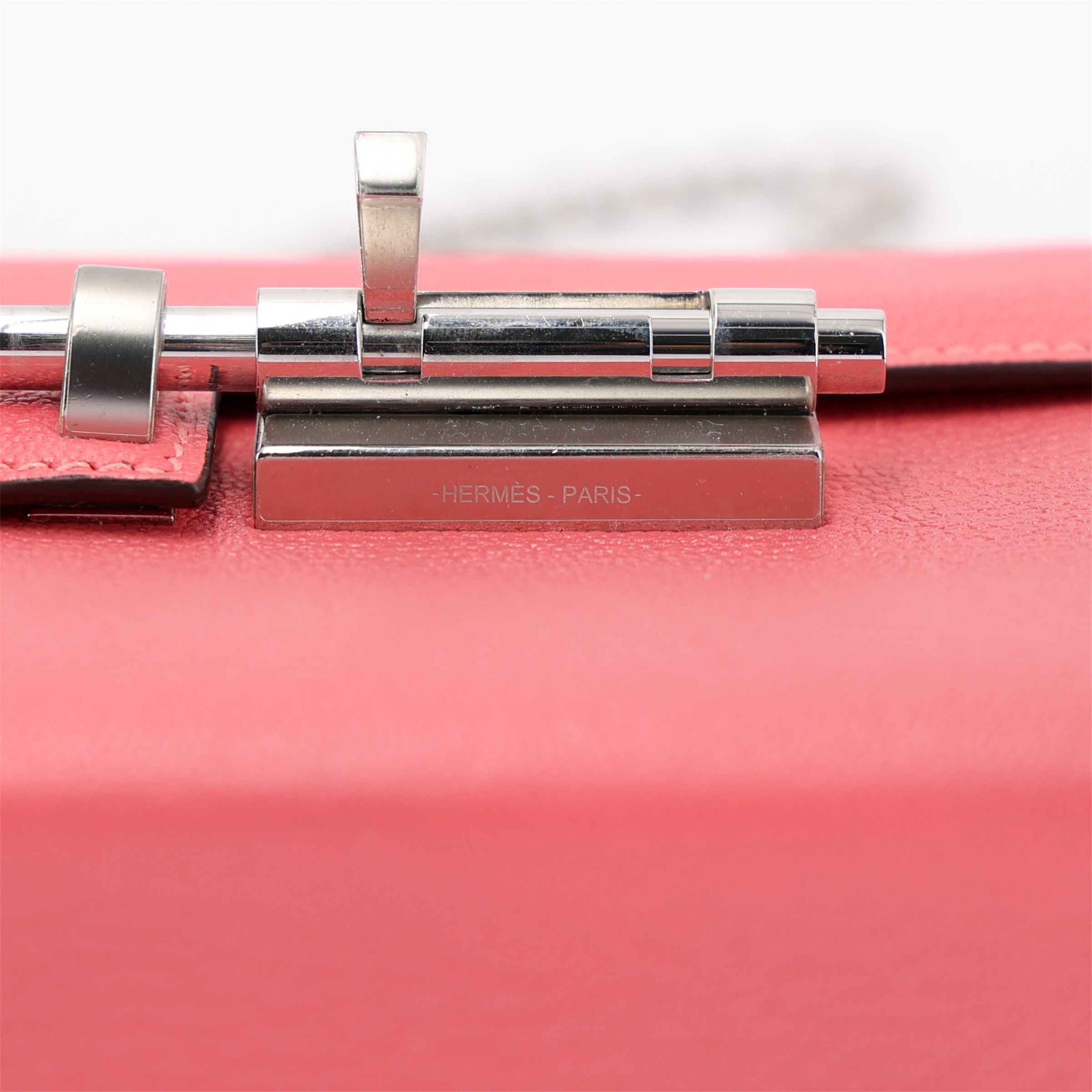 Very Good ( Rank A) HERMÈS Verrou Mini Rose Lipstick (U5) Chevre