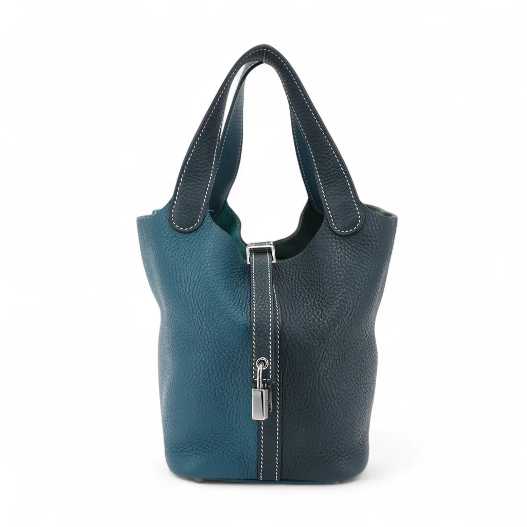 Picotin Lock PM Casaque Vert Cypress (6O) Vert Bosphore (W0)